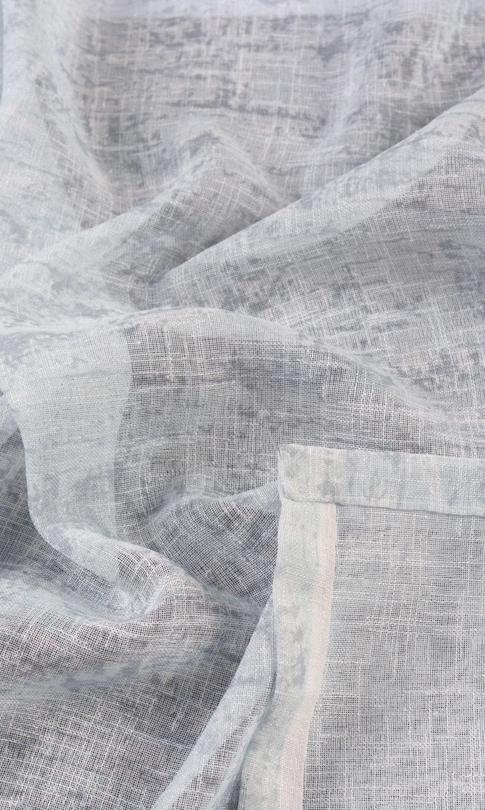 Textured Sheer Drapes for Living, Bedroom, Kitchen, Bathroom (Blue)