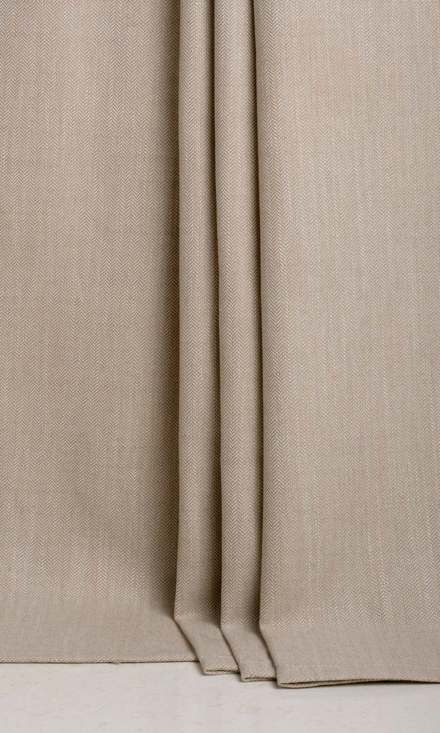 Herringbone Textured Curtain Panels (Pale Brown) Extra Long Short Wide