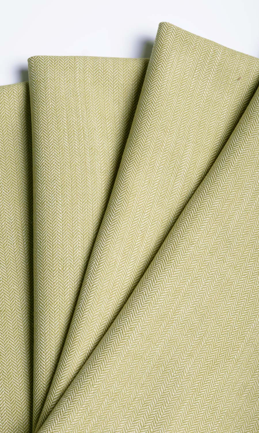 Herringbone Textured Pinch Pleat, Rod Pocket, Eyelet Curtains (Green)