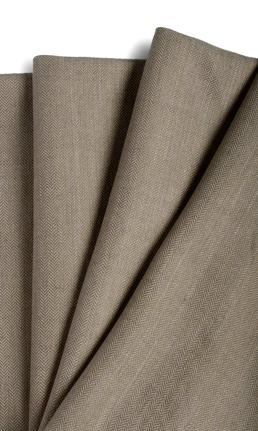 Herringbone Textured Drapes for Living, Bedroom, Kitchen, Bathroom (Mocha Brown)