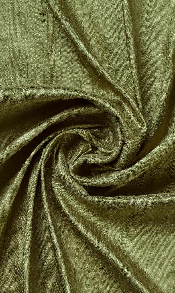 Dupioni Silk Drapes (Moss Green)