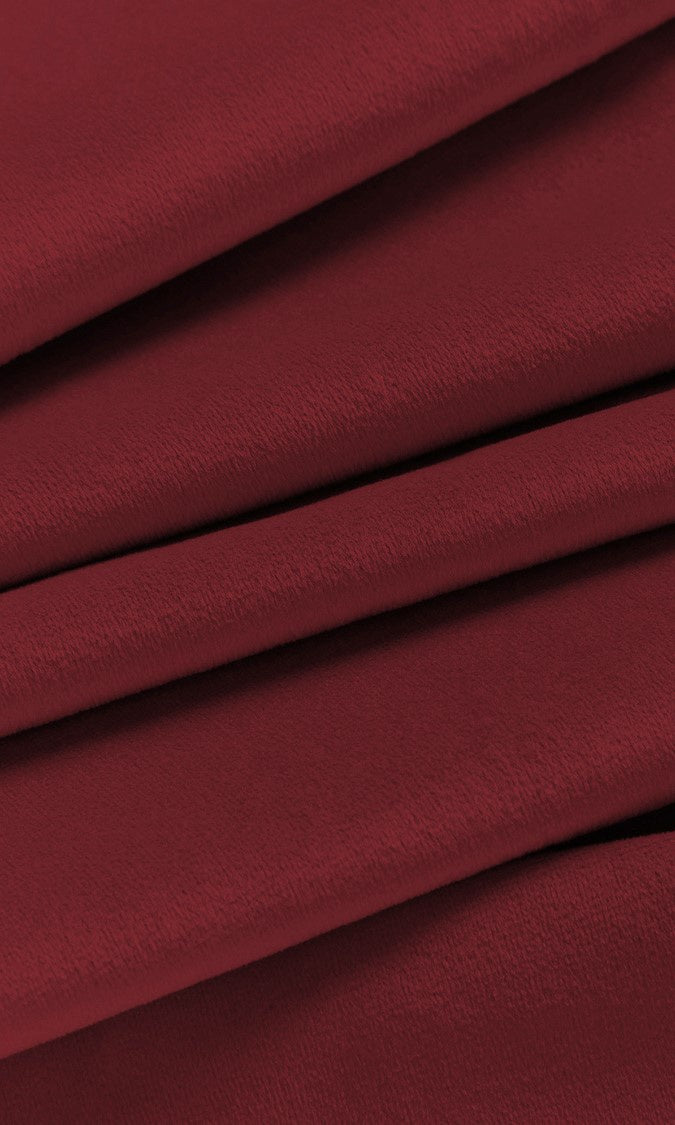 Velvet Curtain Panels (Burgundy Red)