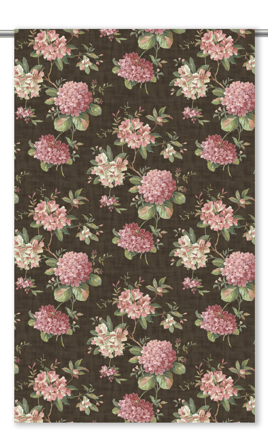 Floral Velvet Drapes (Coffee Brown/ Blush Pink/ Pale Green)