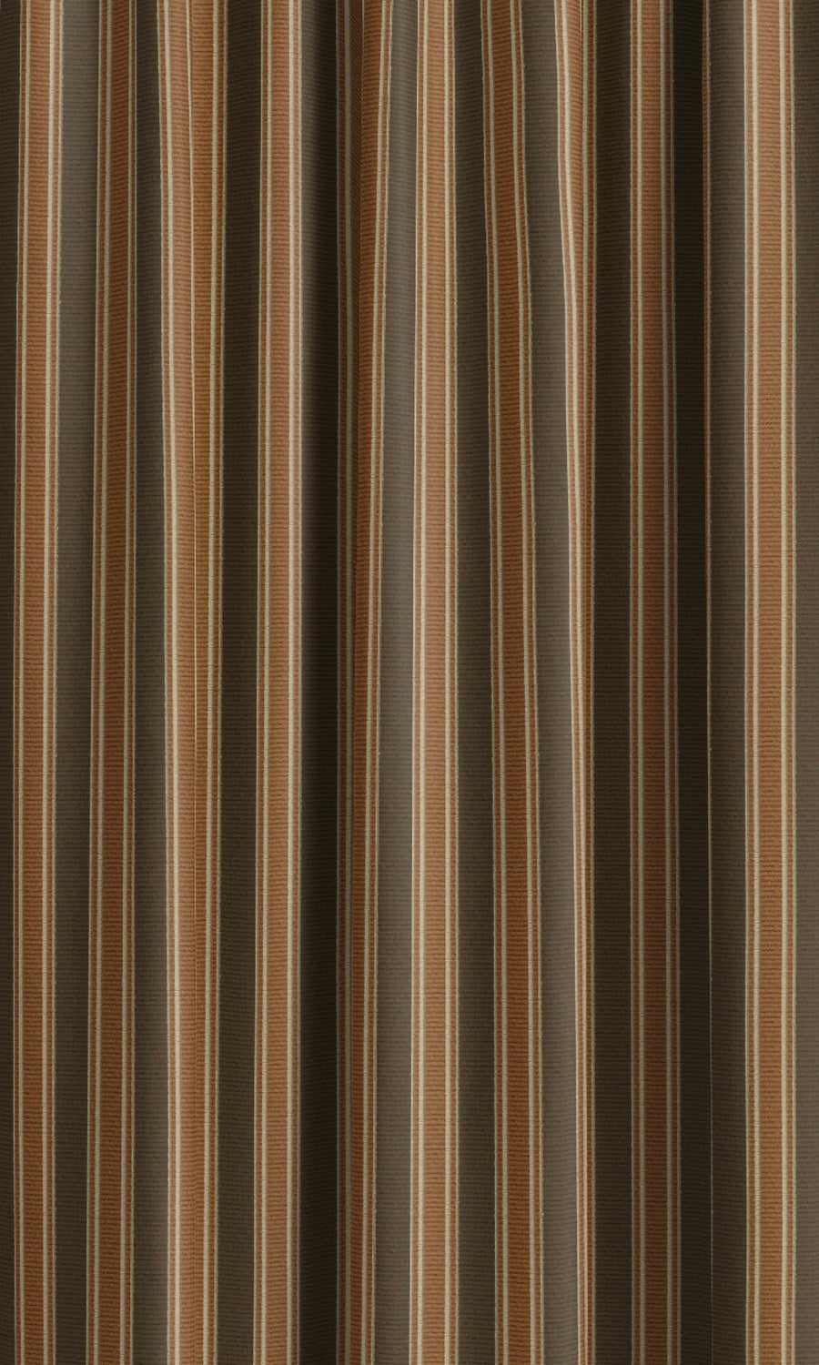 Ticking Stripe Velvet Curtain Panels (Tawny Brown/ Chocolate Brown) Extra Long Short Wide