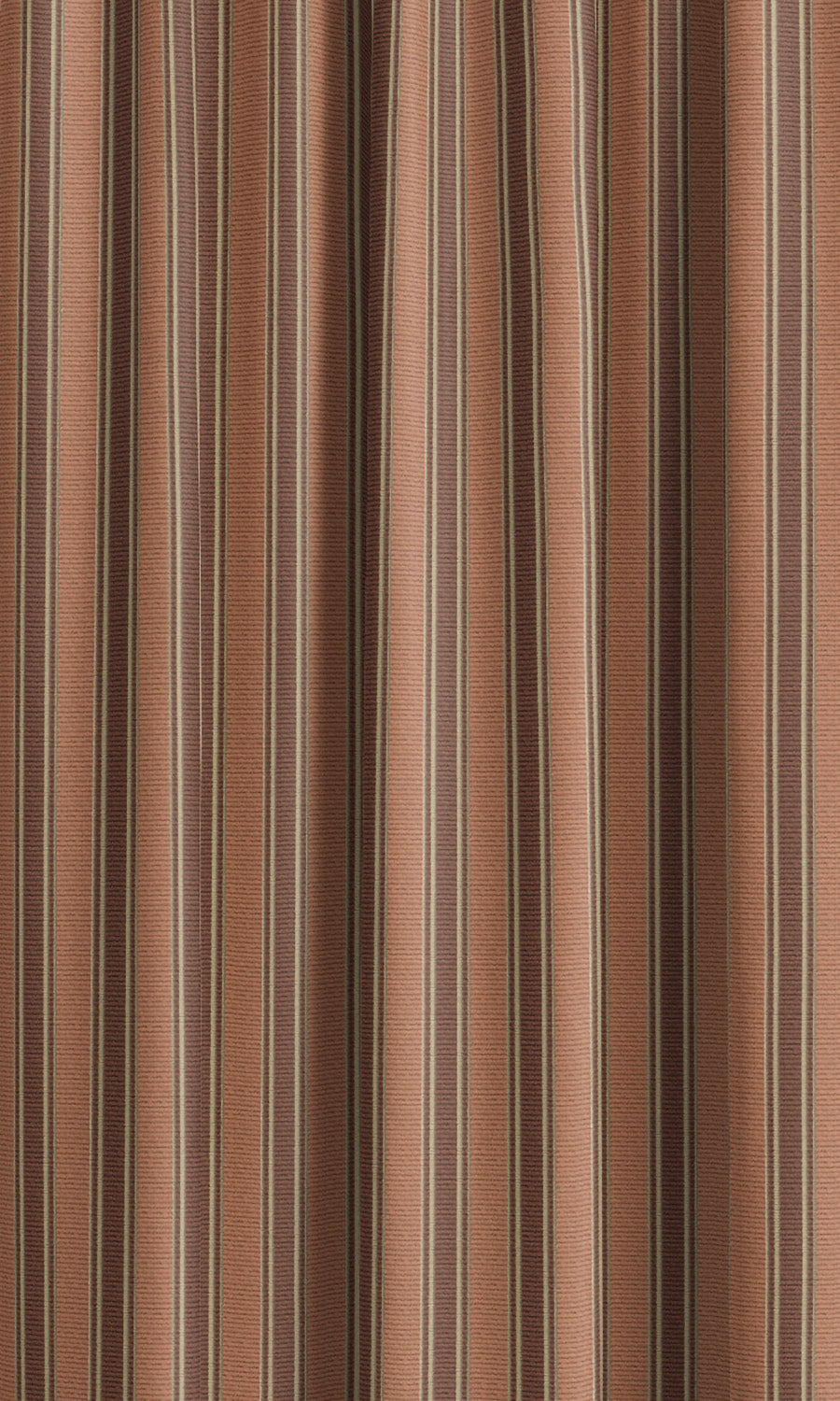 Ticking Stripe Velvet Drapes (Pale Sienna Brown/ Chocolate Brown) Extra Long Short Wide