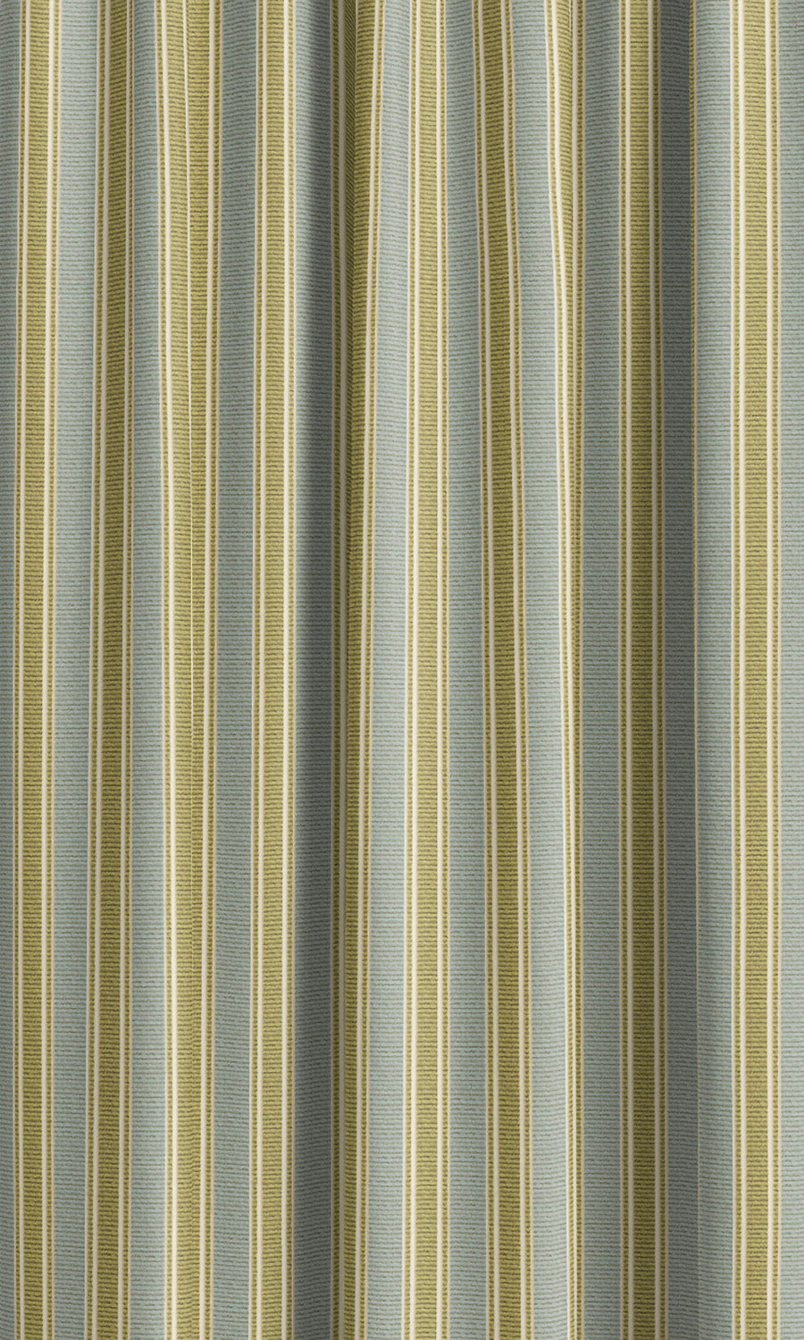 Ticking Stripe Velvet Drapery (Duck Egg Blue/ Mossy Green) Extra Long Short Wide
