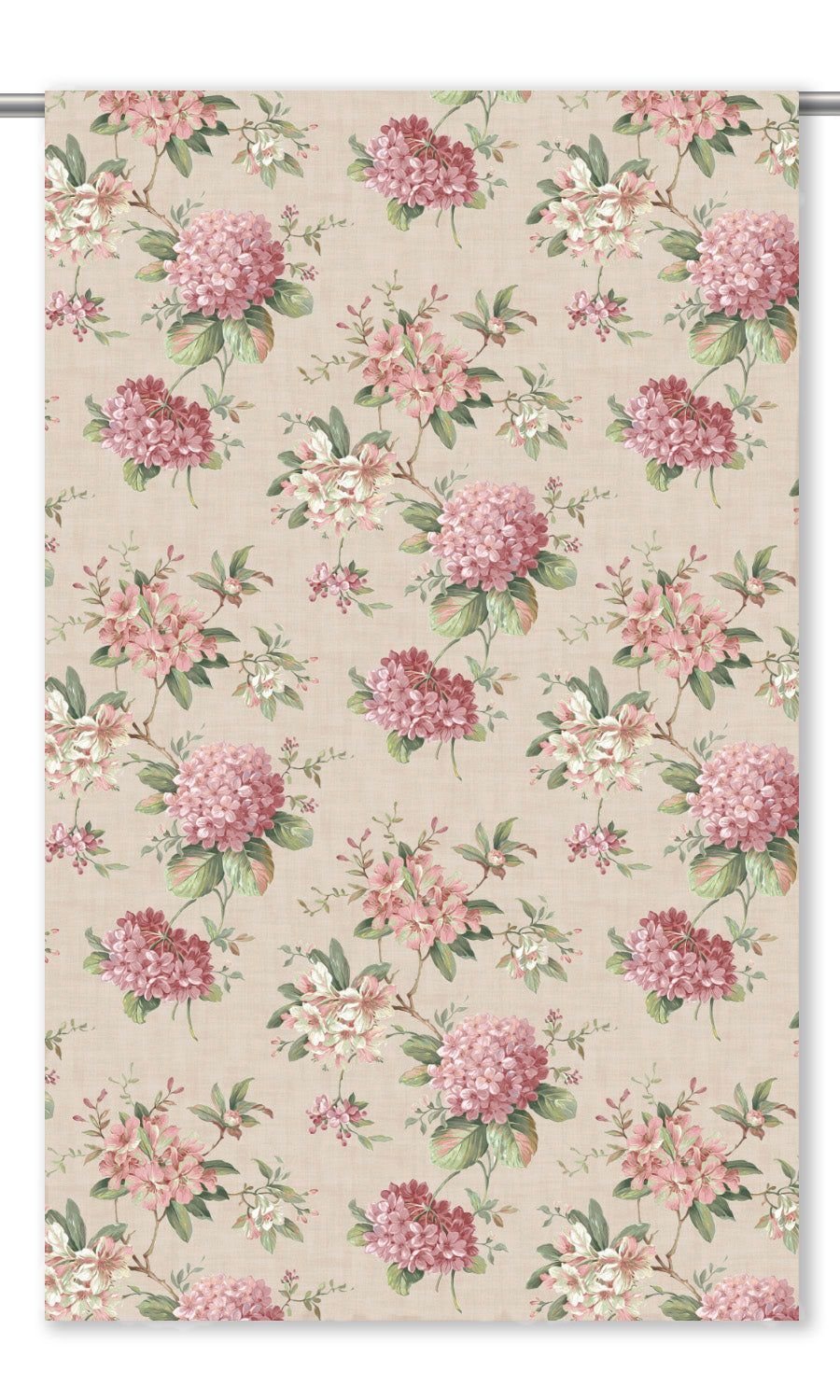 Floral Velvet Roman Shades (Blush Pink/ Rouge/ Pale Green)