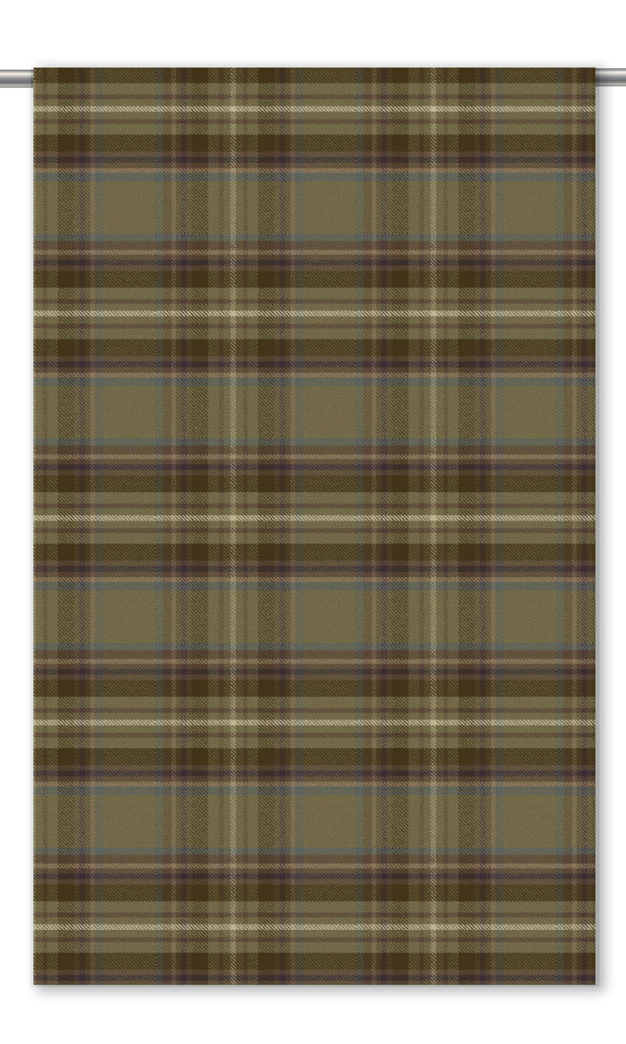 Tweed Plaid Velvet Fabric Blinds (Greige/ Chocolate Brown/ Steel Gray)