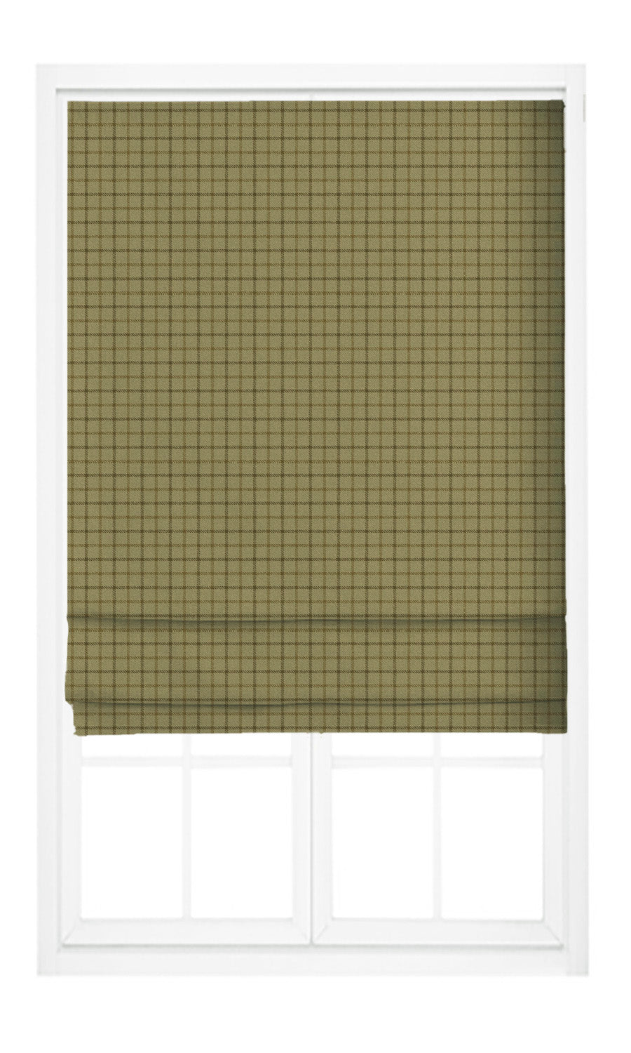 Tattersall Check Velvet Pinch Pleat, Rod Pocket, Eyelet Curtains (Hazelwood Yellow/ Chocolate Brown)