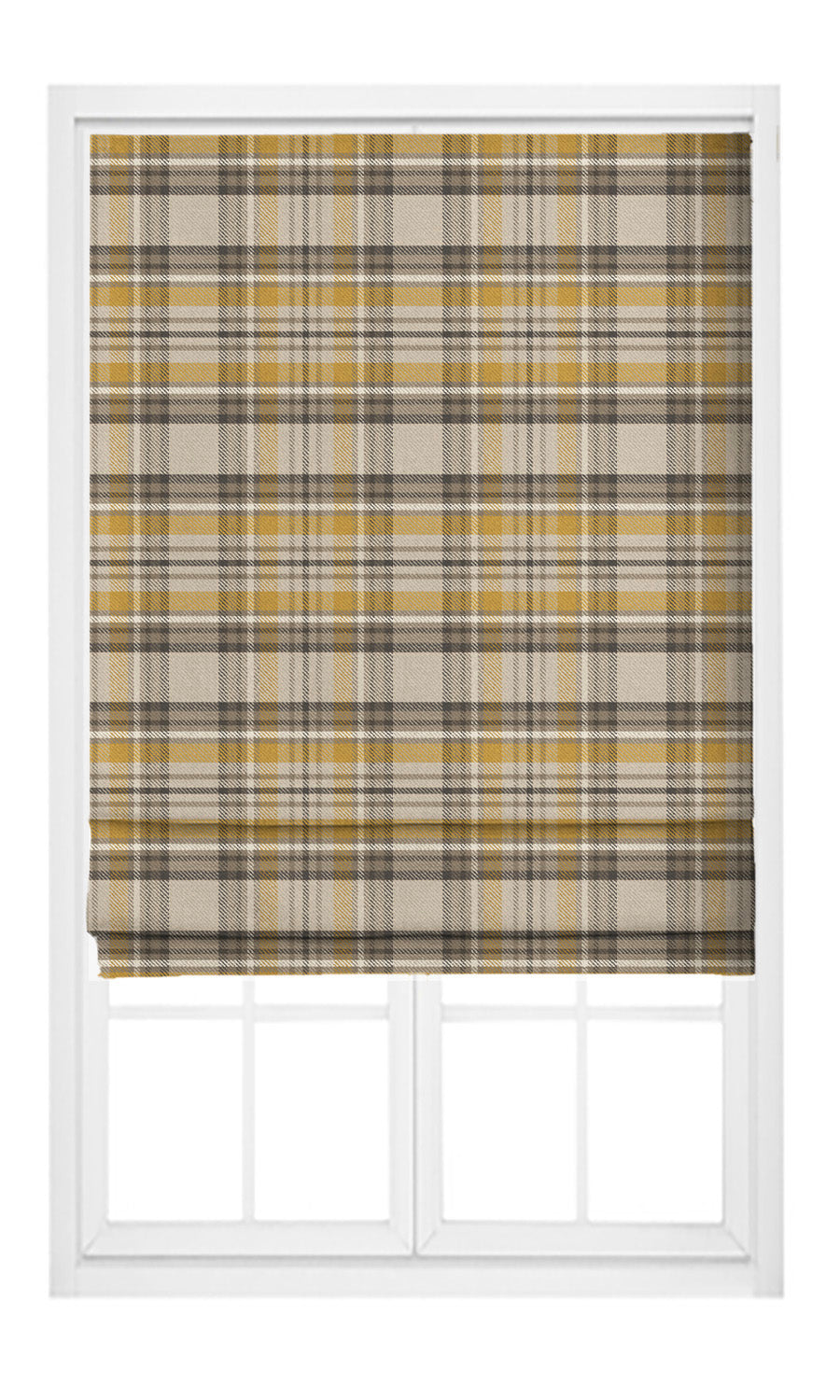 Tweed Plaid Velvet Pinch Pleat, Rod Pocket, Eyelet Curtains (Parchement Beige/ Gold Ochre/ Dark Brown)