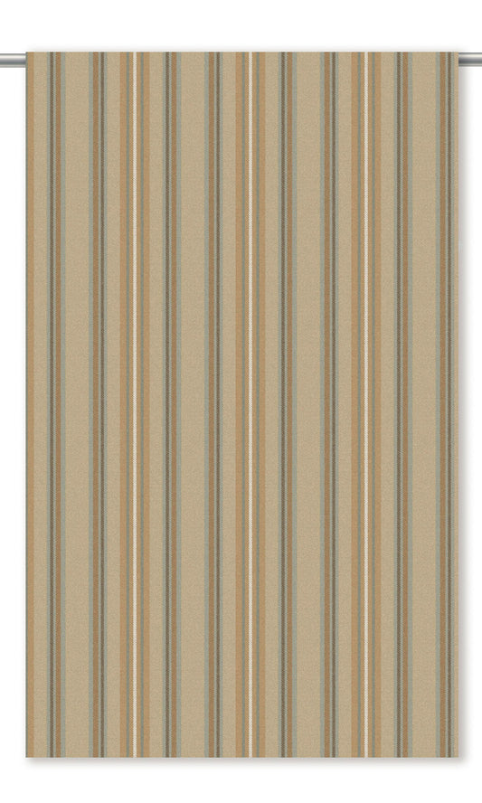 Striped Velvet Window Curtains (Tan/ Caramel/ Cinnamon Brown)