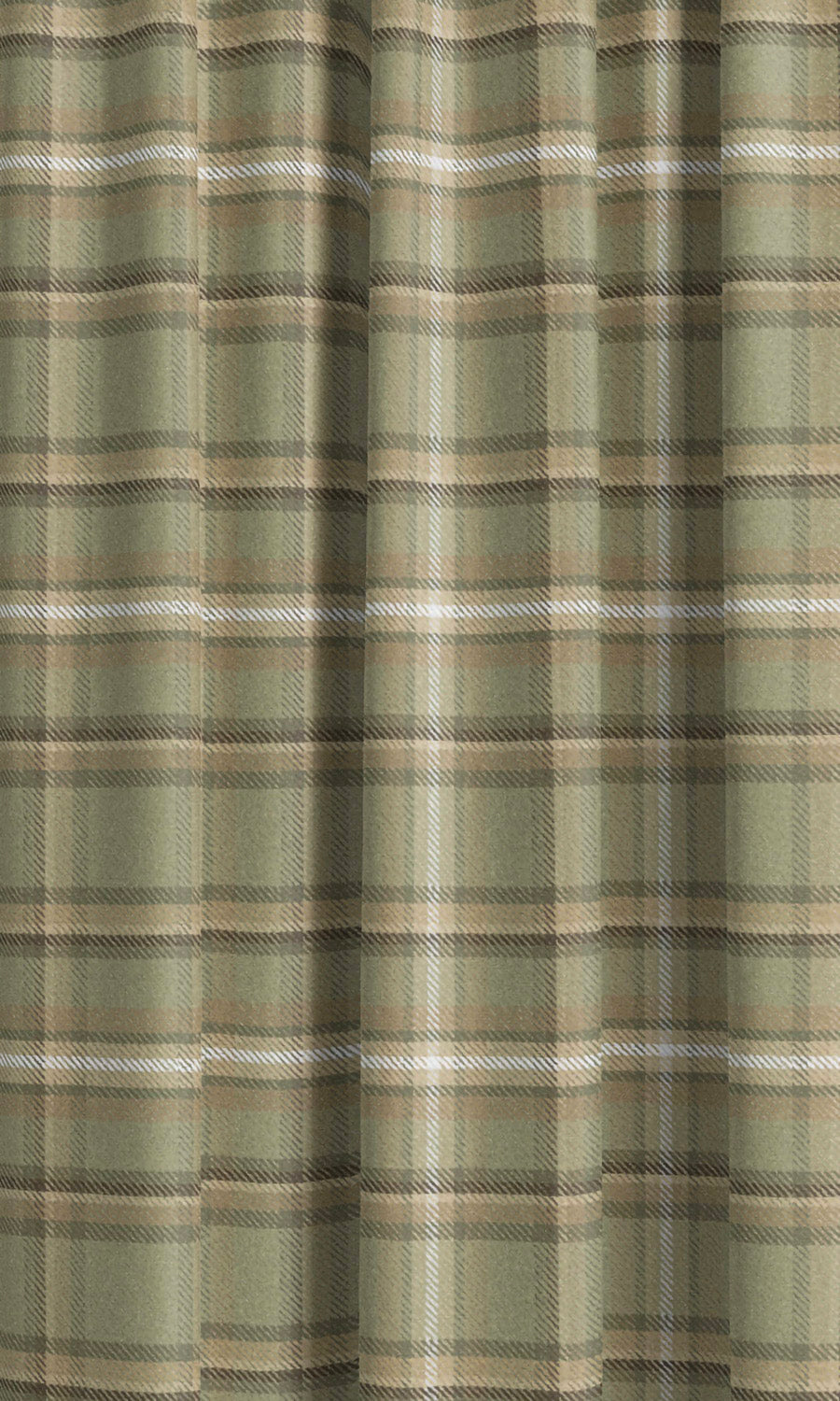 Tweed Plaid Velvet Drapery (Pastel Green/ Olive Green/ Dark Brown) Extra Long Short Wide
