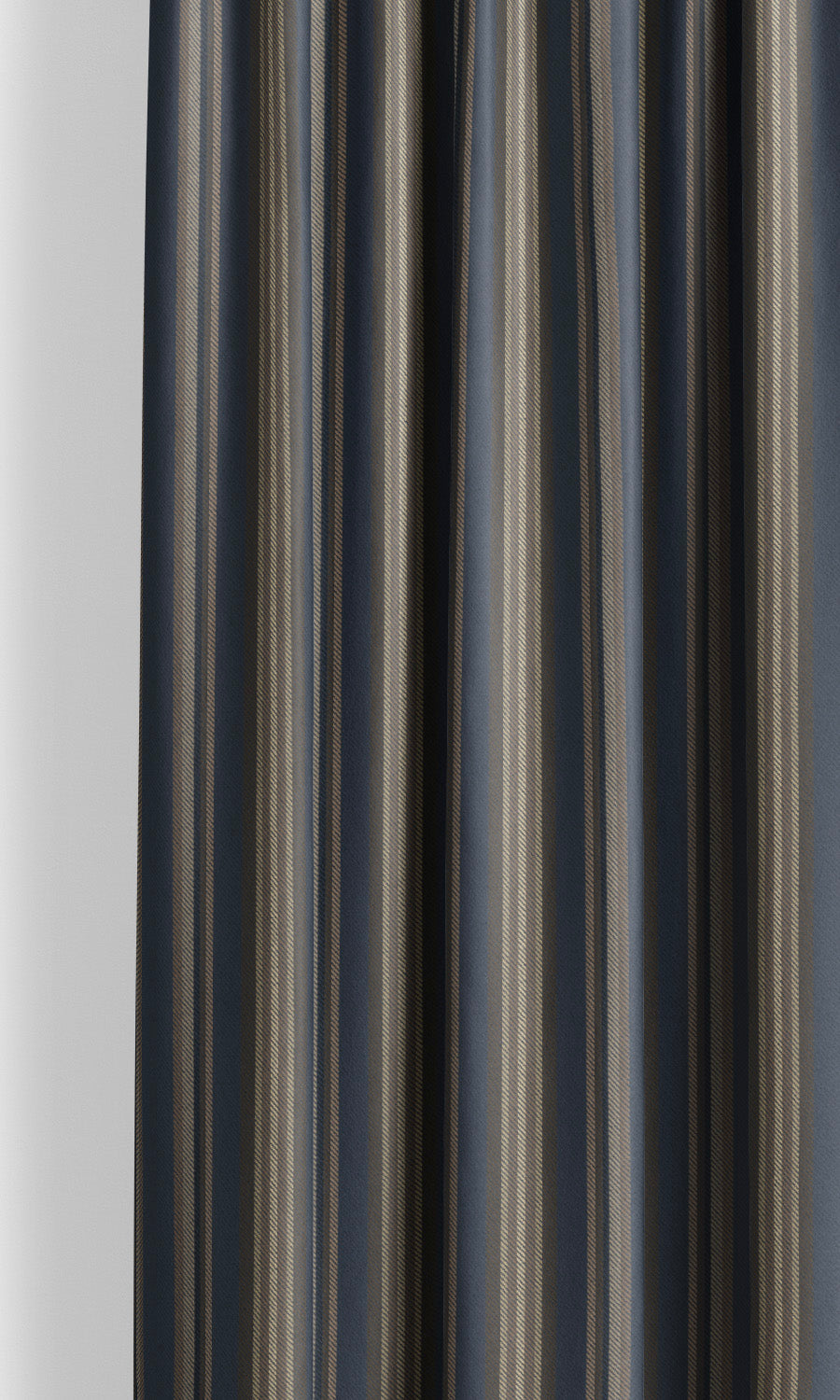 Striped Velvet Roman Shades (Midnight Blue/ Cinnamon Brown/ Beige) for Living, Bedroom, Kitchen, Bathroom