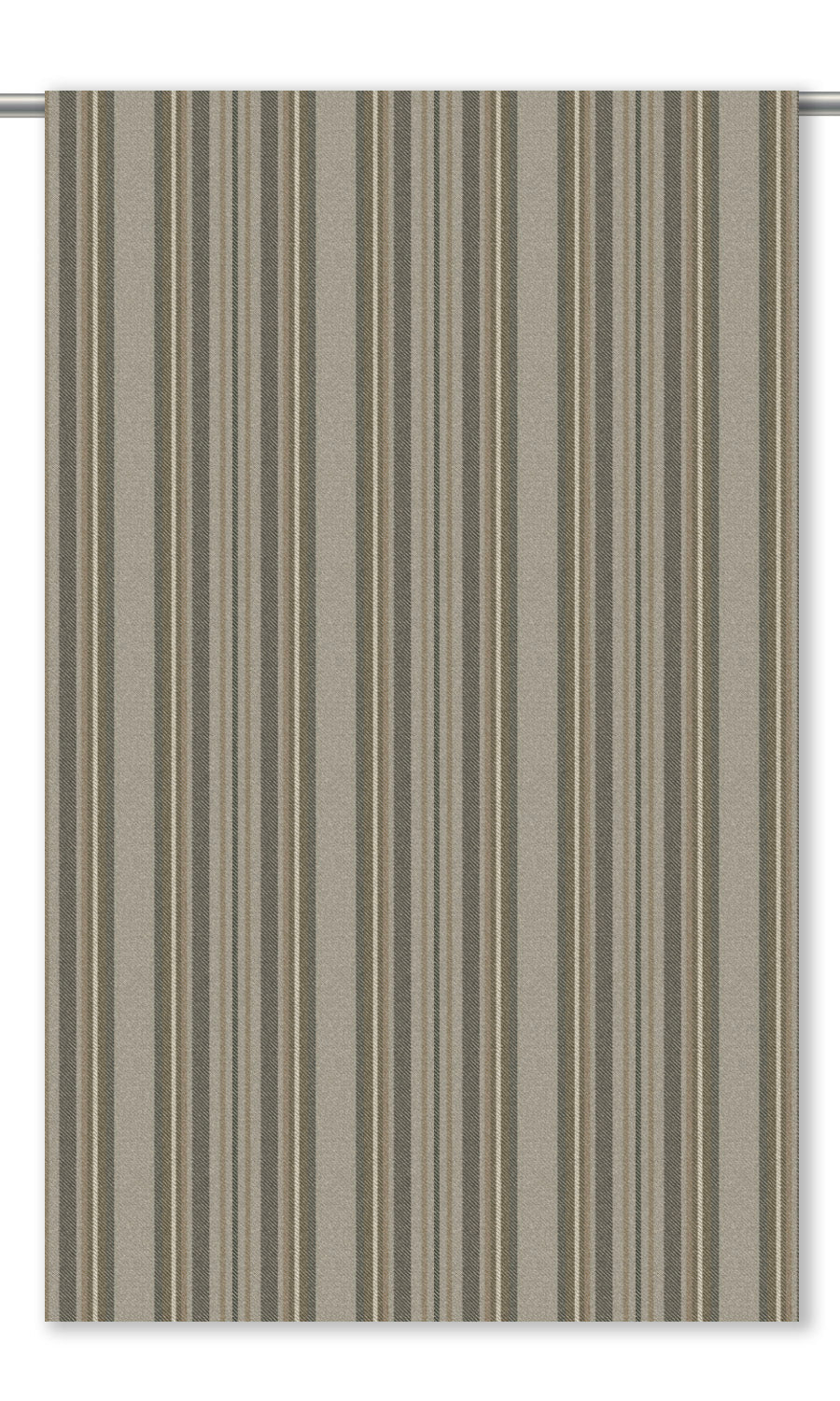 Striped Velvet Drapes (Beige/ Greyish Green/ Olive Brown)
