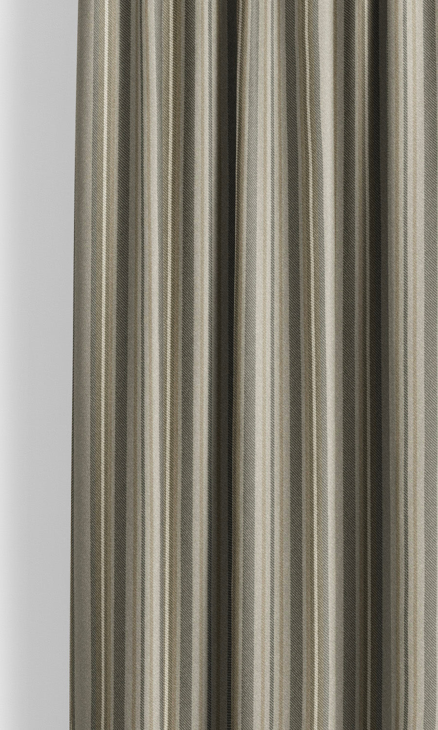 Striped Velvet Drapes for Living, Bedroom, Kitchen, Bathroom (Beige/ Greyish Green/ Olive Brown)