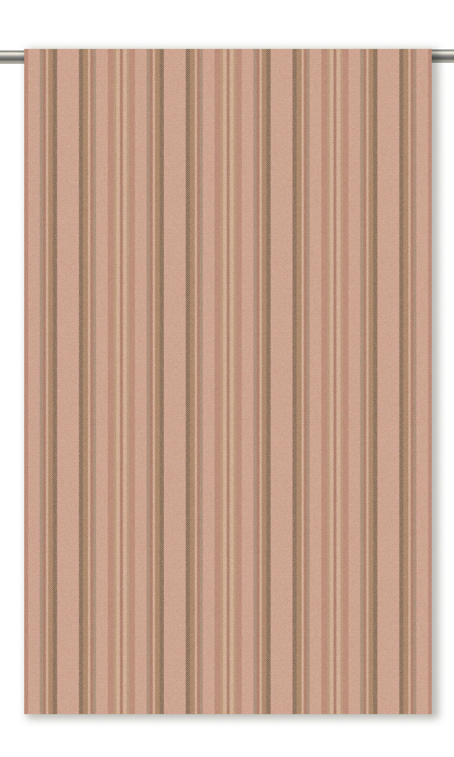 Striped Velvet Curtain Panels (Pastel Pink/ Olive Brown/ Rouge)