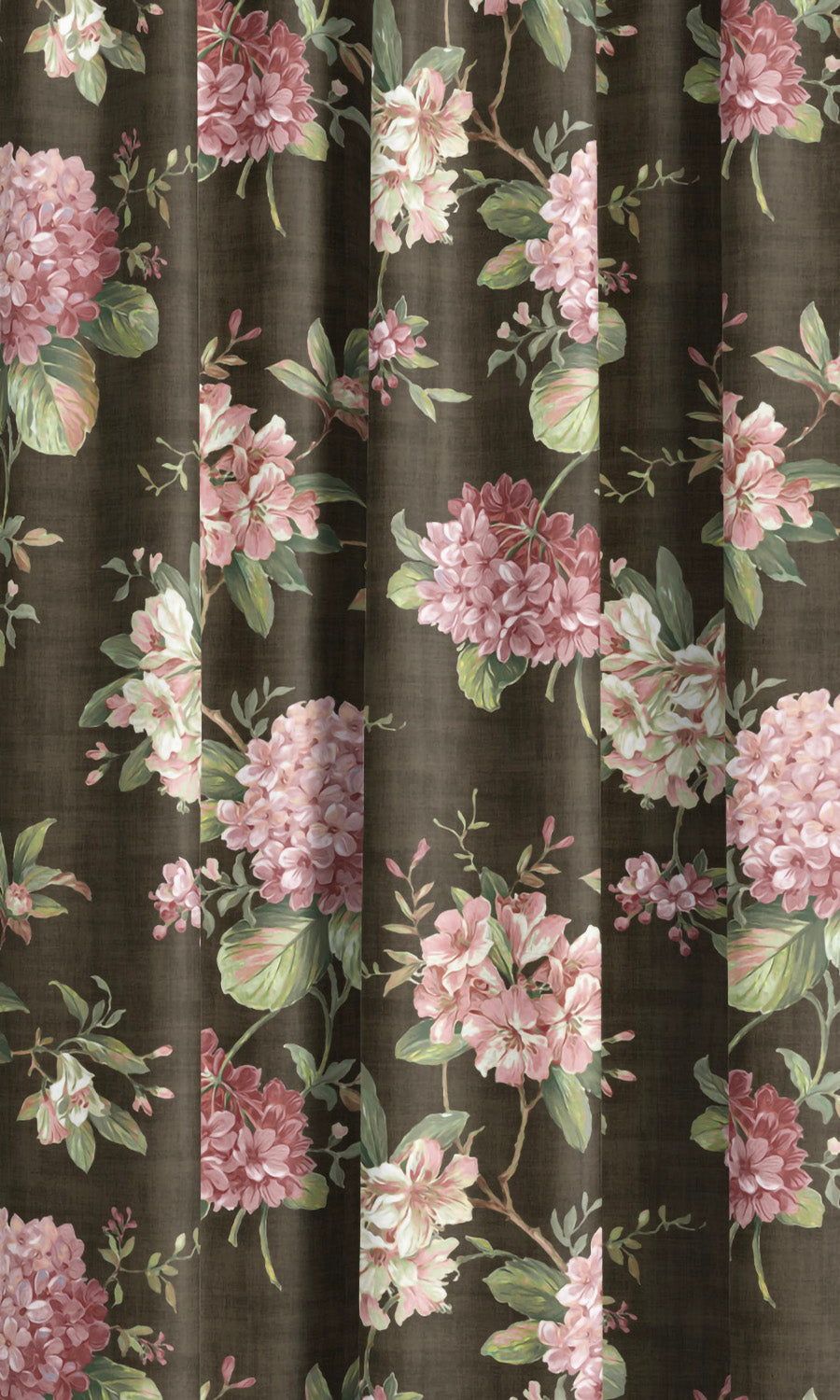 Floral Velvet Roman Shades (Coffee Brown/ Blush Pink/ Pale Green) Extra Long Short Wide