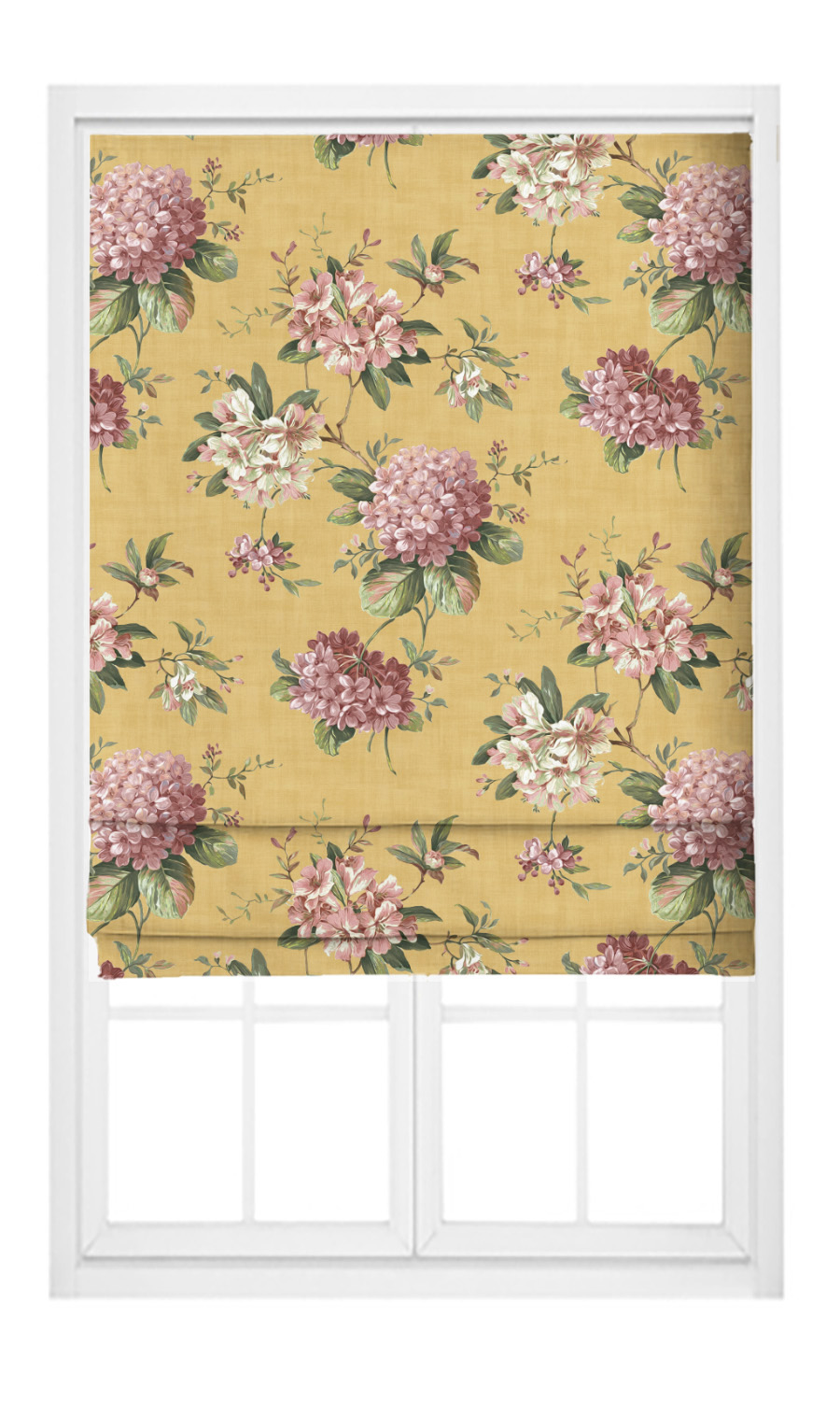 Floral Velvet Pinch Pleat, Rod Pocket, Eyelet Curtains (Eggnog Yellow/ Blush Pink/ Pale Green)
