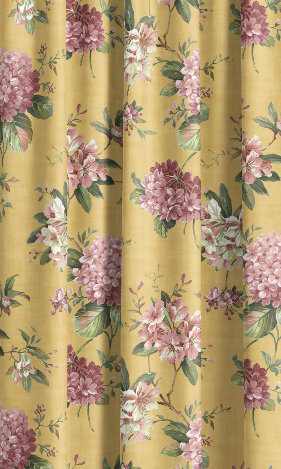 Floral Velvet Window Curtains (Eggnog Yellow/ Blush Pink/ Pale Green) Extra Long Short Wide