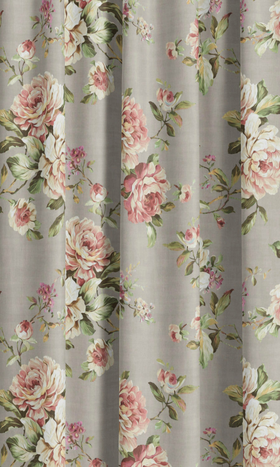 Floral Velvet Window Curtains (Soft Gray/ Blush Pink/ Pale Green) Extra Long Short Wide