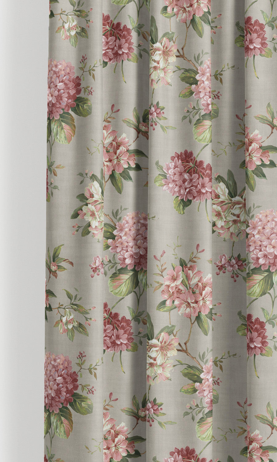 Floral Velvet Window Curtains for Living, Bedroom, Kitchen, Bathroom (Soft Gray/ Blush Pink/ Pale Green)
