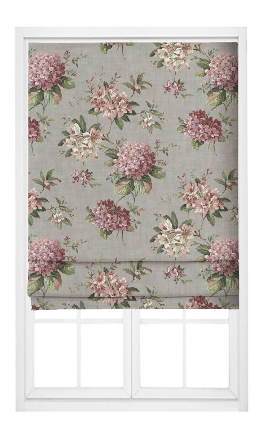 Floral Velvet Pinch Pleat, Rod Pocket, Eyelet Curtains (Soft Gray/ Blush Pink/ Pale Green)