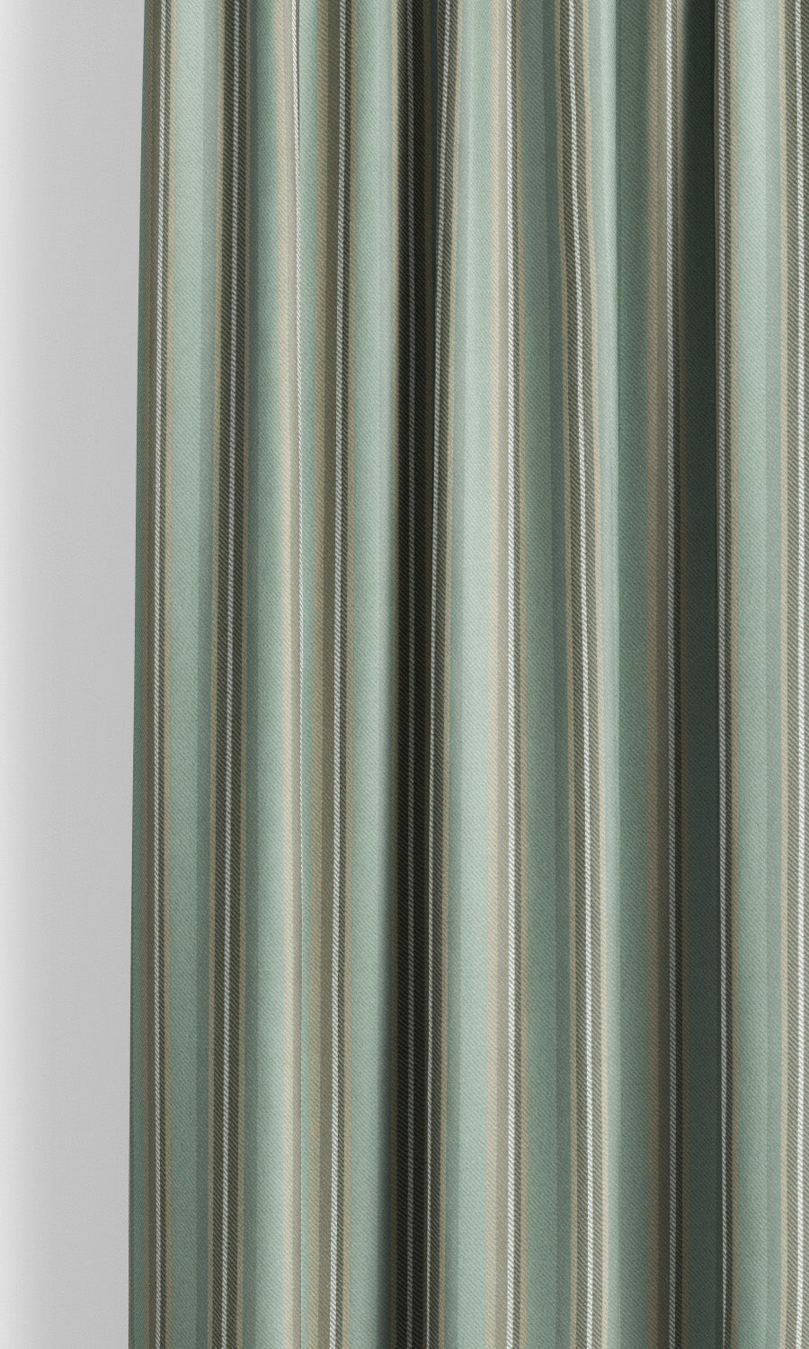 Striped Velvet Shades (Duck Egg Blue/ Brown) for Living, Bedroom, Kitchen, Bathroom