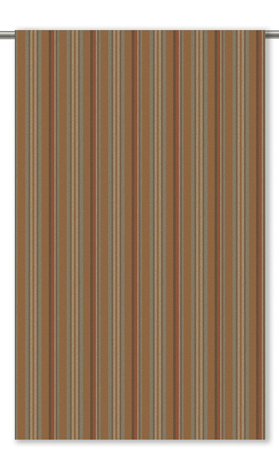 Striped Velvet Fabric Blinds (Tawny Brown/ Brick Red/ Duck Egg Blue)