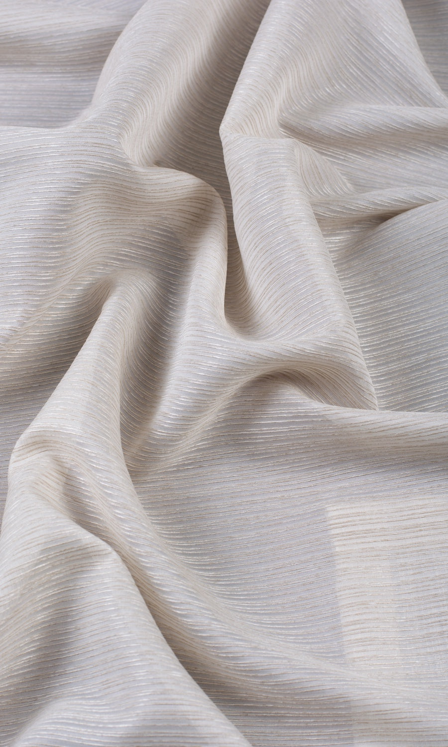 Textured Sheer Custom Curtains (Pale Beige/ Warm Ivory)