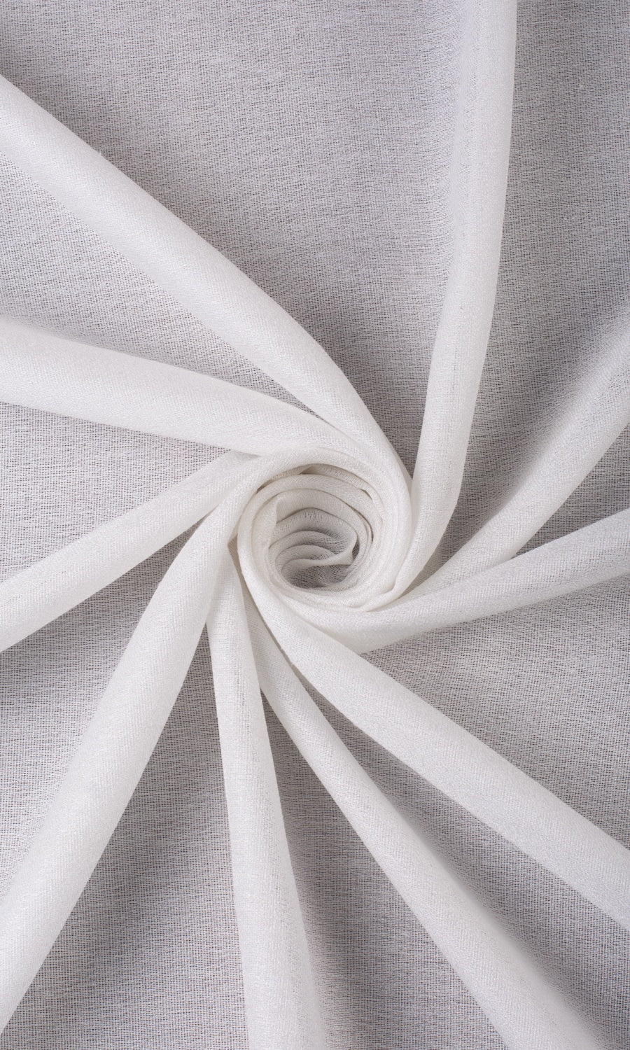 Plain Semi-Sheer Pinch Pleat, Rod Pocket, Eyelet Curtains (Pearl White)