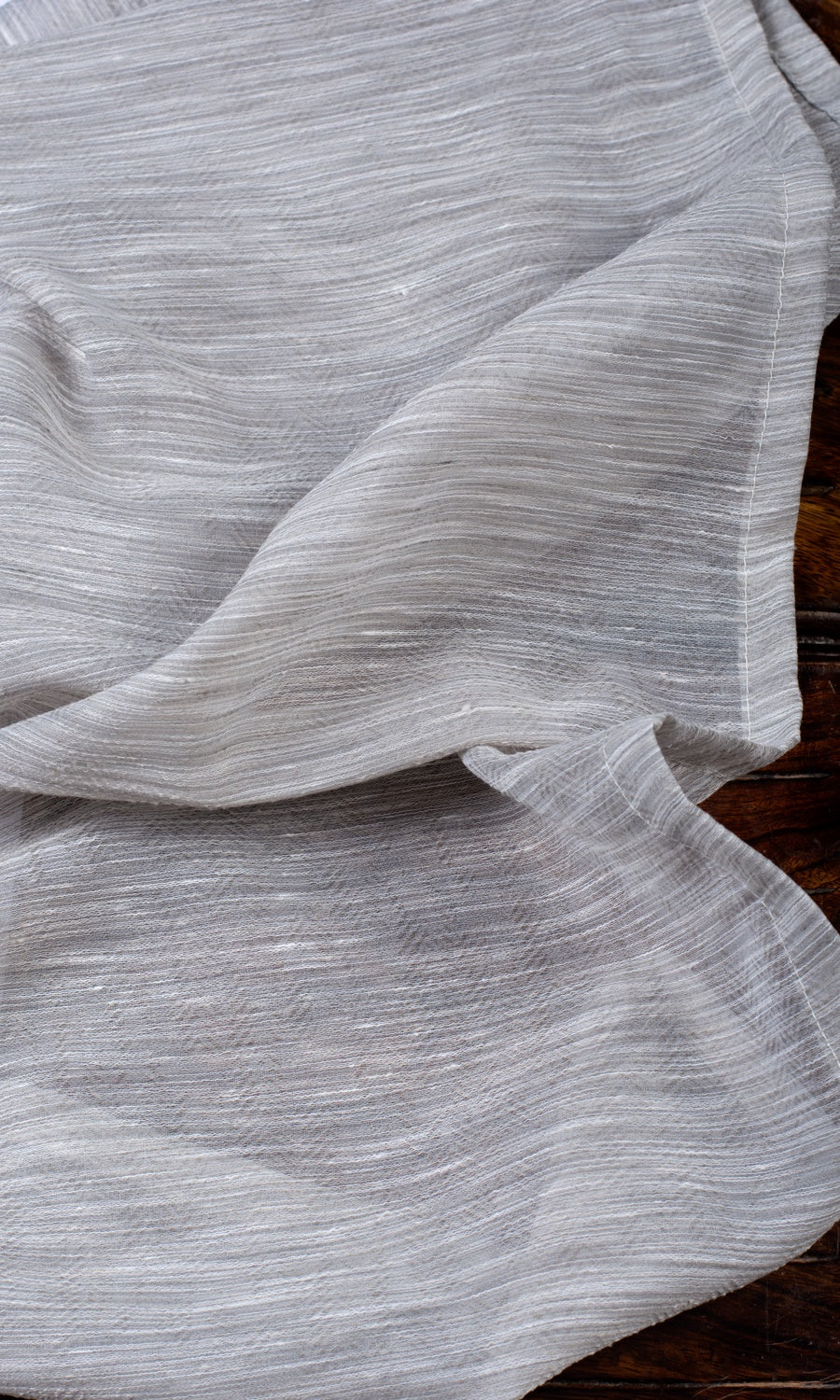 Textured Sheer Custom Curtains (Heather Gray)