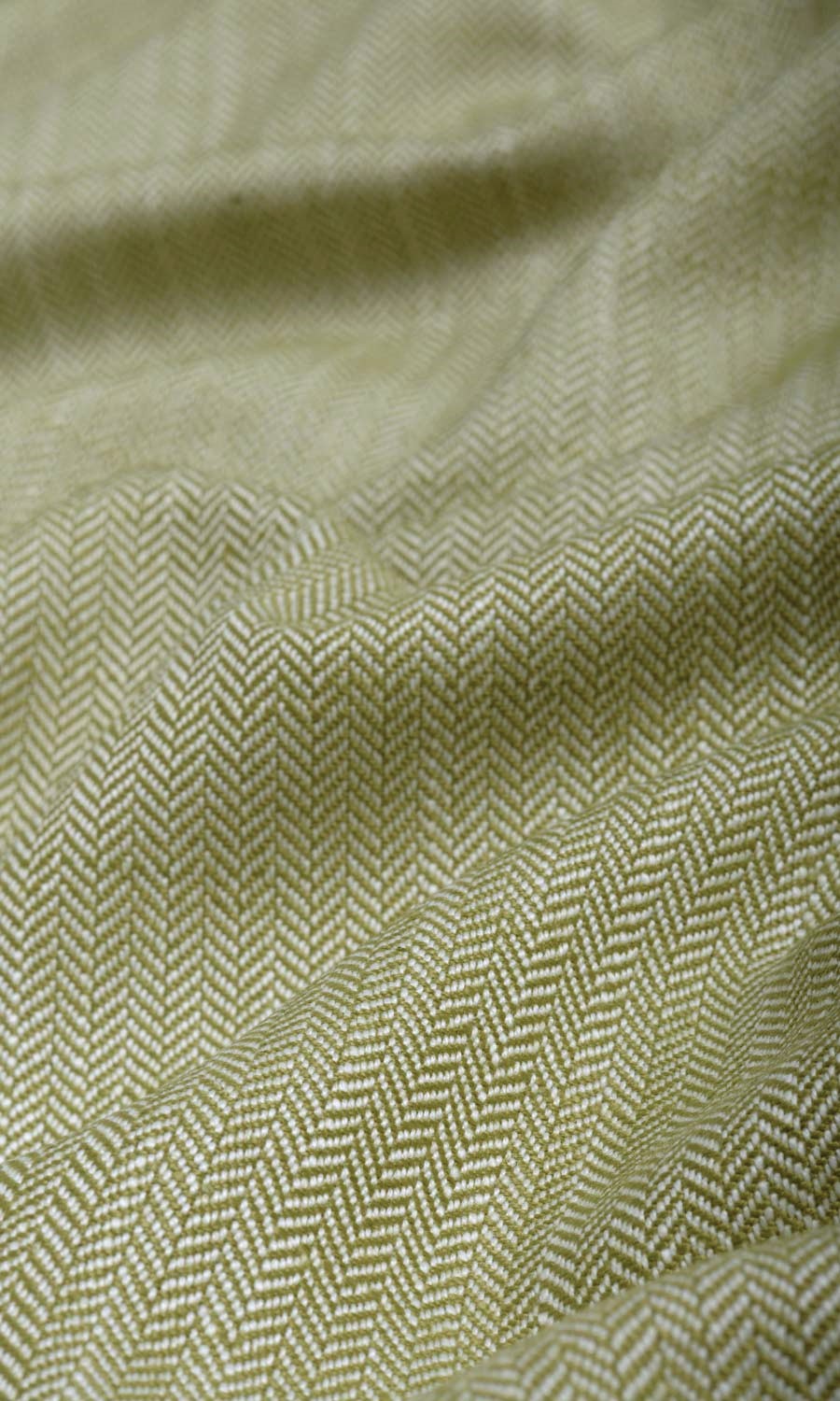 Herringbone Textured Curtains / Drapes / Window Drapery Panels (Olive Green)