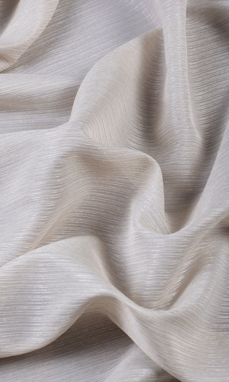 Textured Sheer Curtains / Drapes / Window Drapery Panels (Pale Beige/ Warm Ivory)