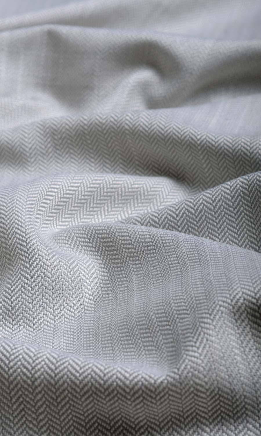 Herringbone Textured Pinch Pleat, Rod Pocket, Eyelet Curtains (Silver Grey)