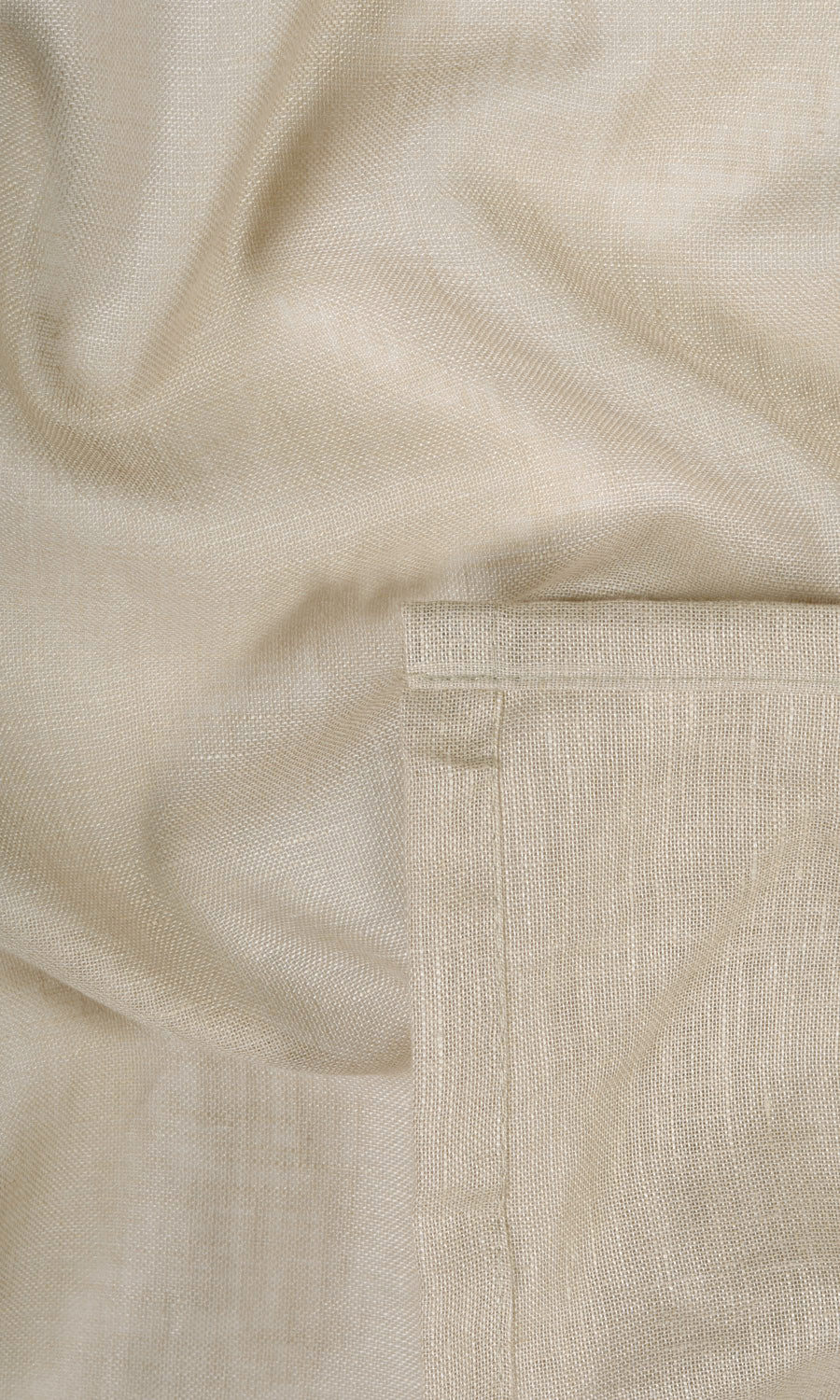 Linen Blend Sheer Any Size Style Curtains (Beige)