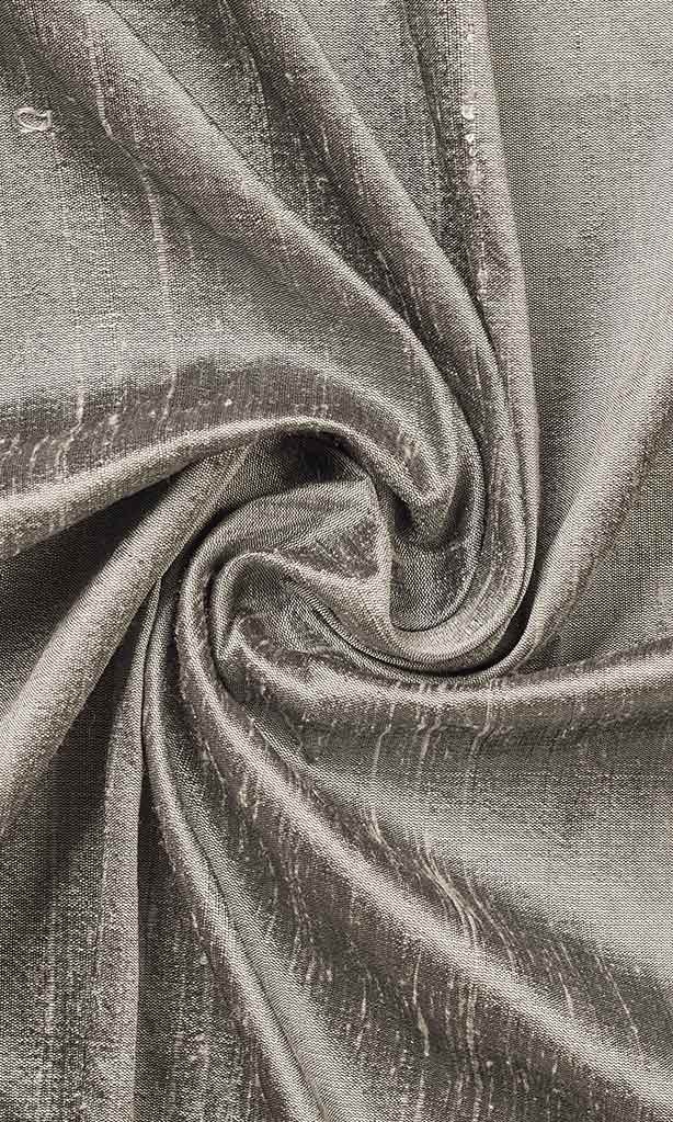 Pure Silk Window Curtains (Taupe Grey)
