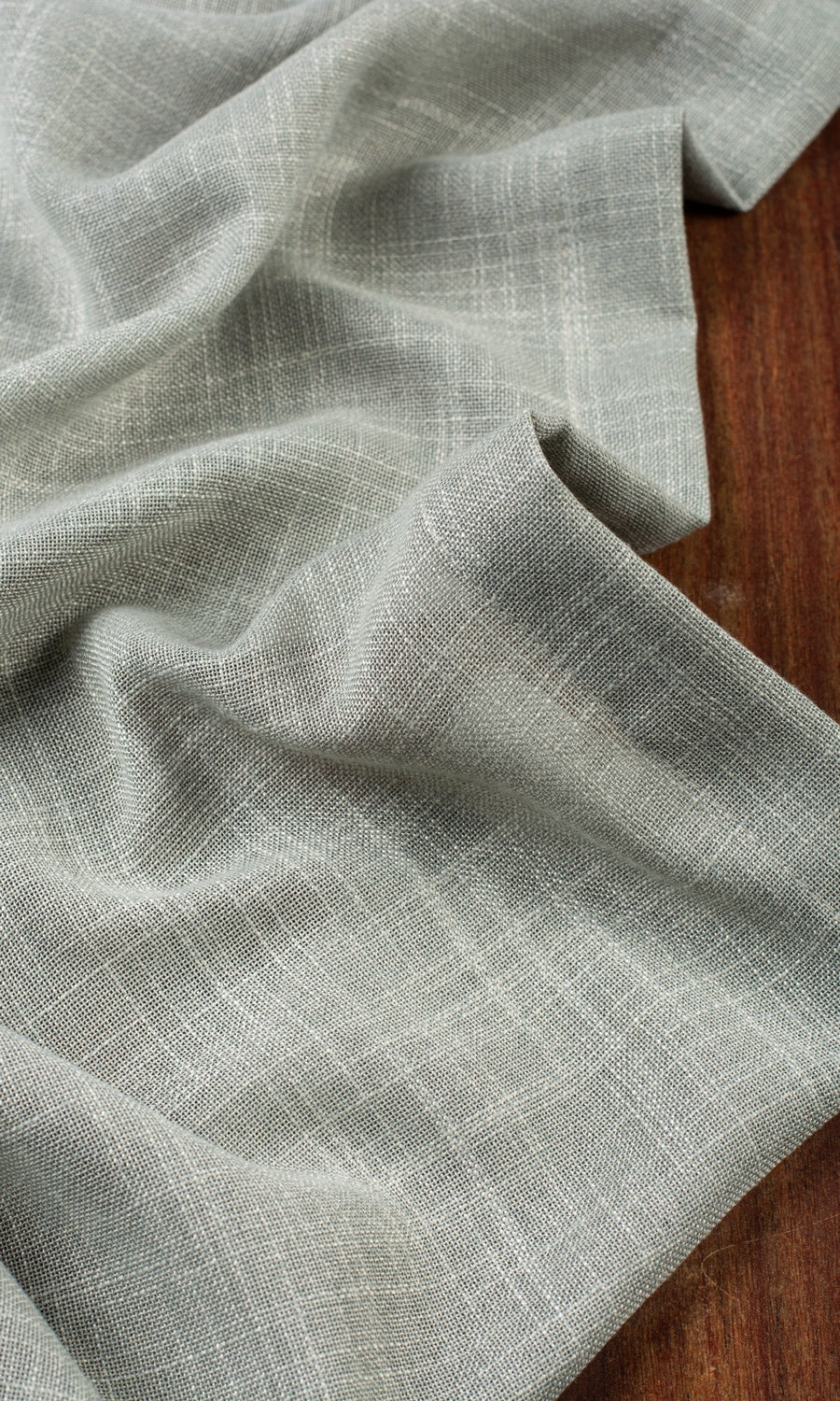 Textured Sheer Drapery (Green-Grey) Extra Long Short Wide