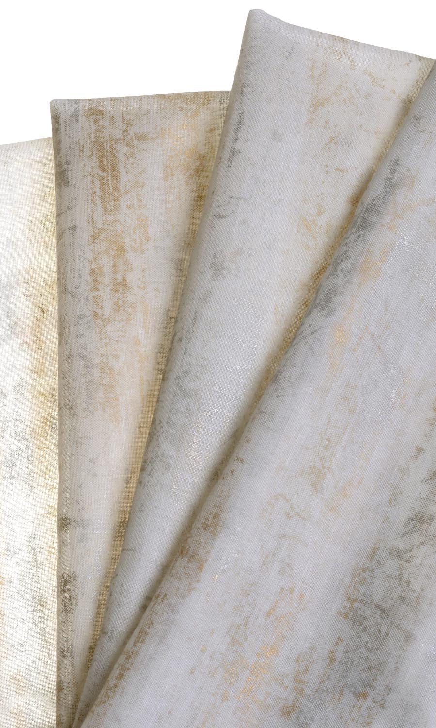 Printed Sheer Drapery (Metallic Golden/ Yellow) Extra Long Short Wide