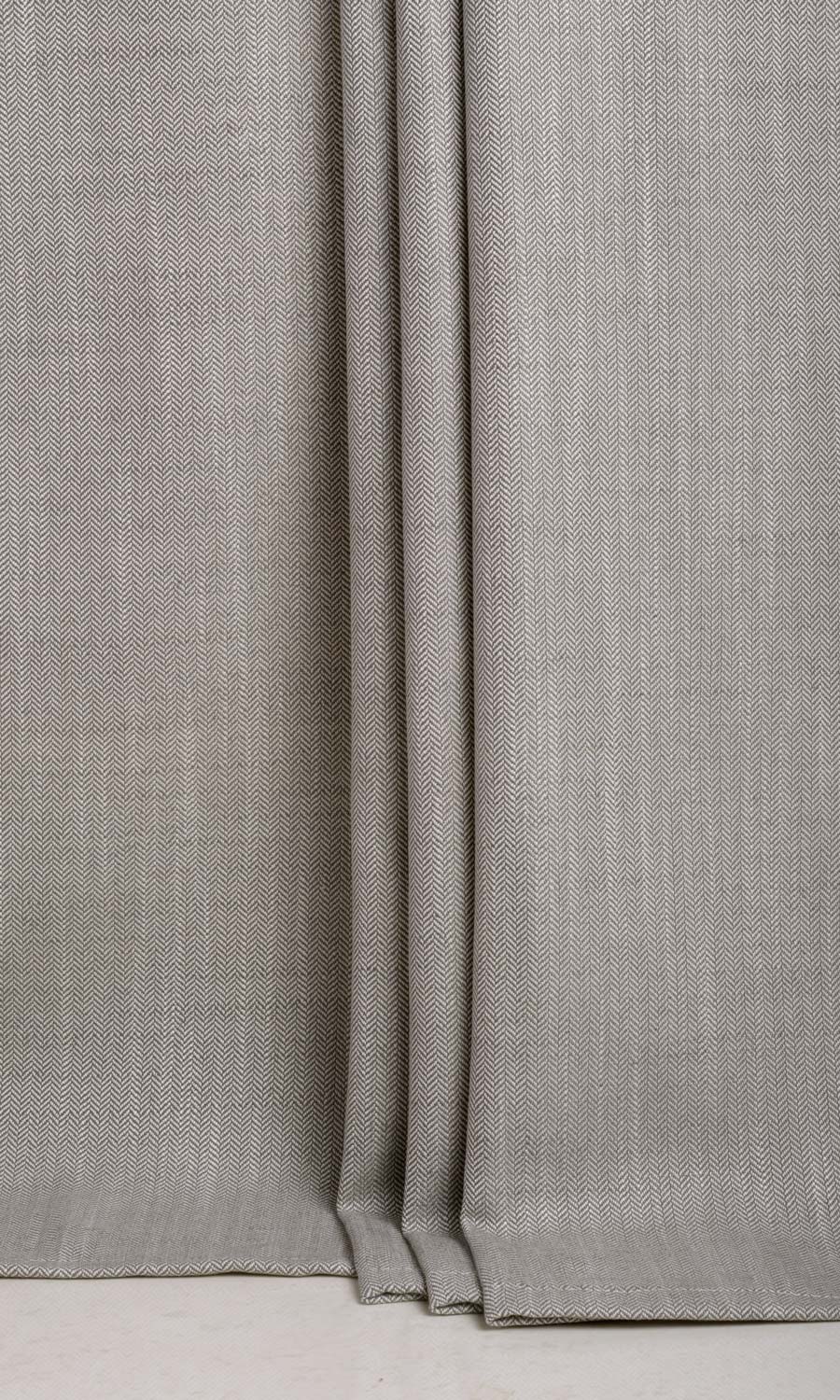 Herringbone Textured Pinch Pleat, Rod Pocket, Eyelet Curtains (Grey)