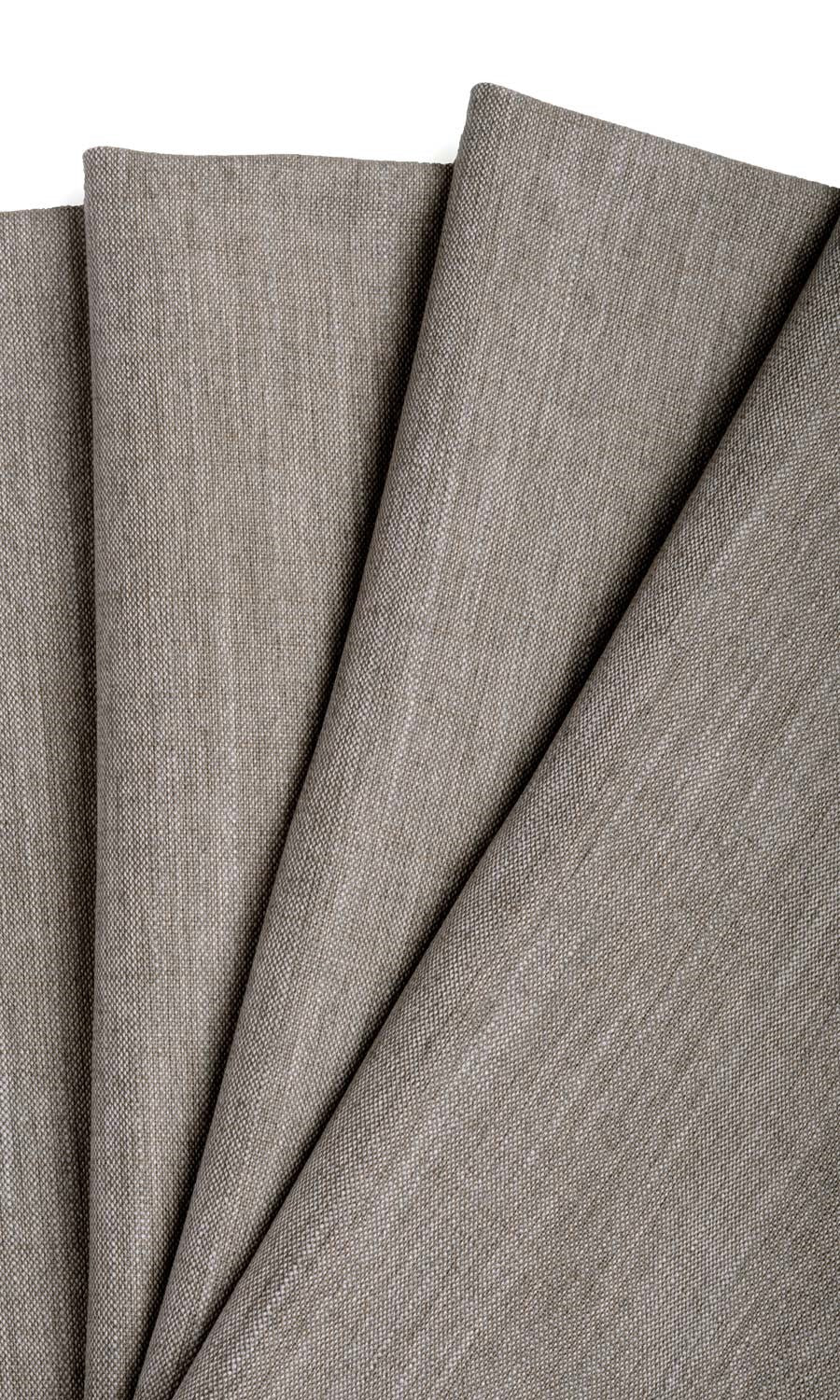 Plain Linen Texture Window Curtains for Living, Bedroom, Kitchen, Bathroom (Taupe/ Brown)