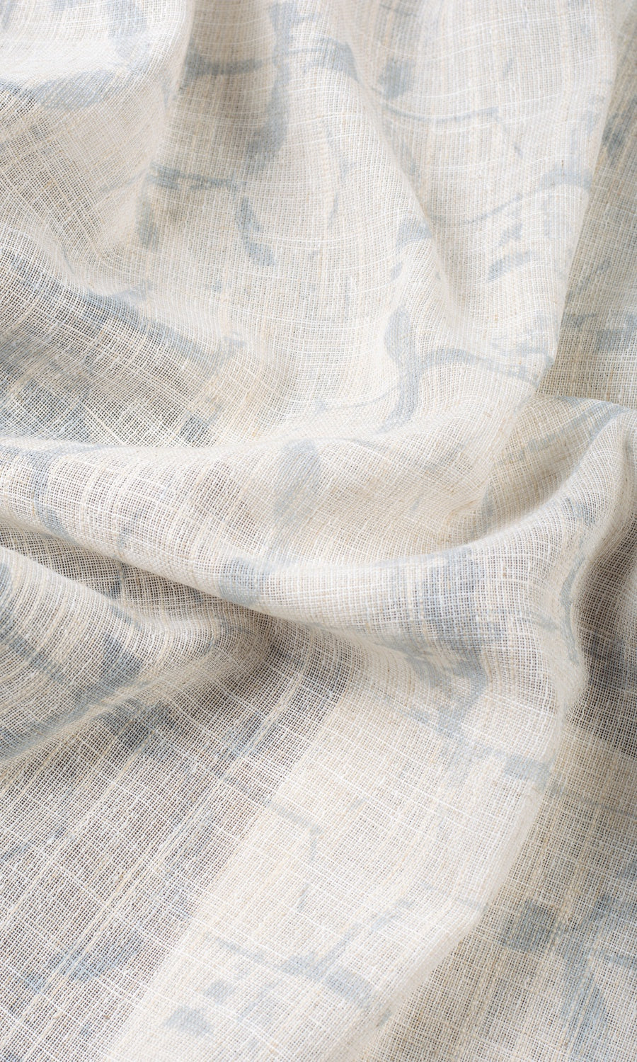 Self-Patterned Sheer Any Size Style Curtains (Cream/ Grey)