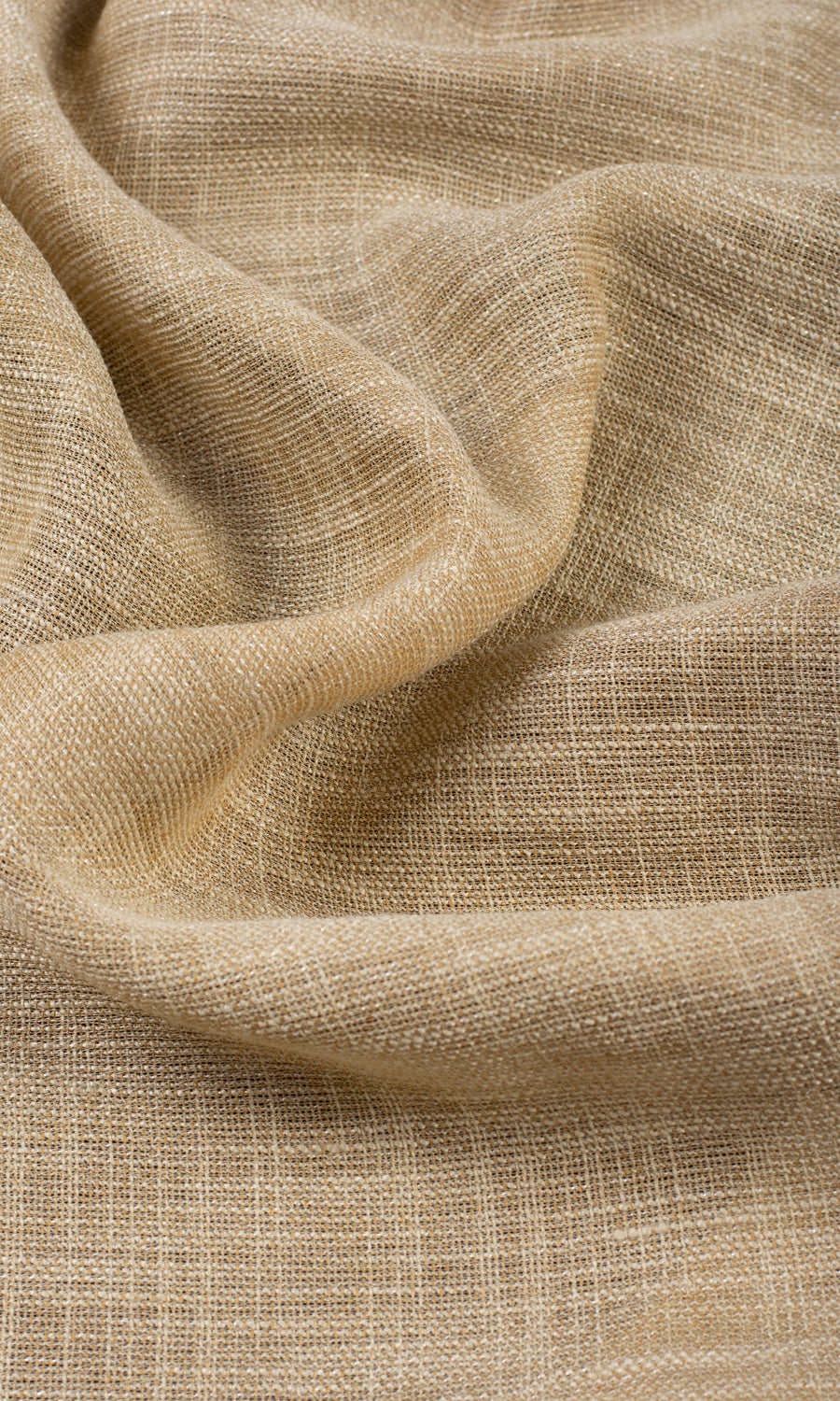 Textured Sheer Drapery (Mustard Beige)