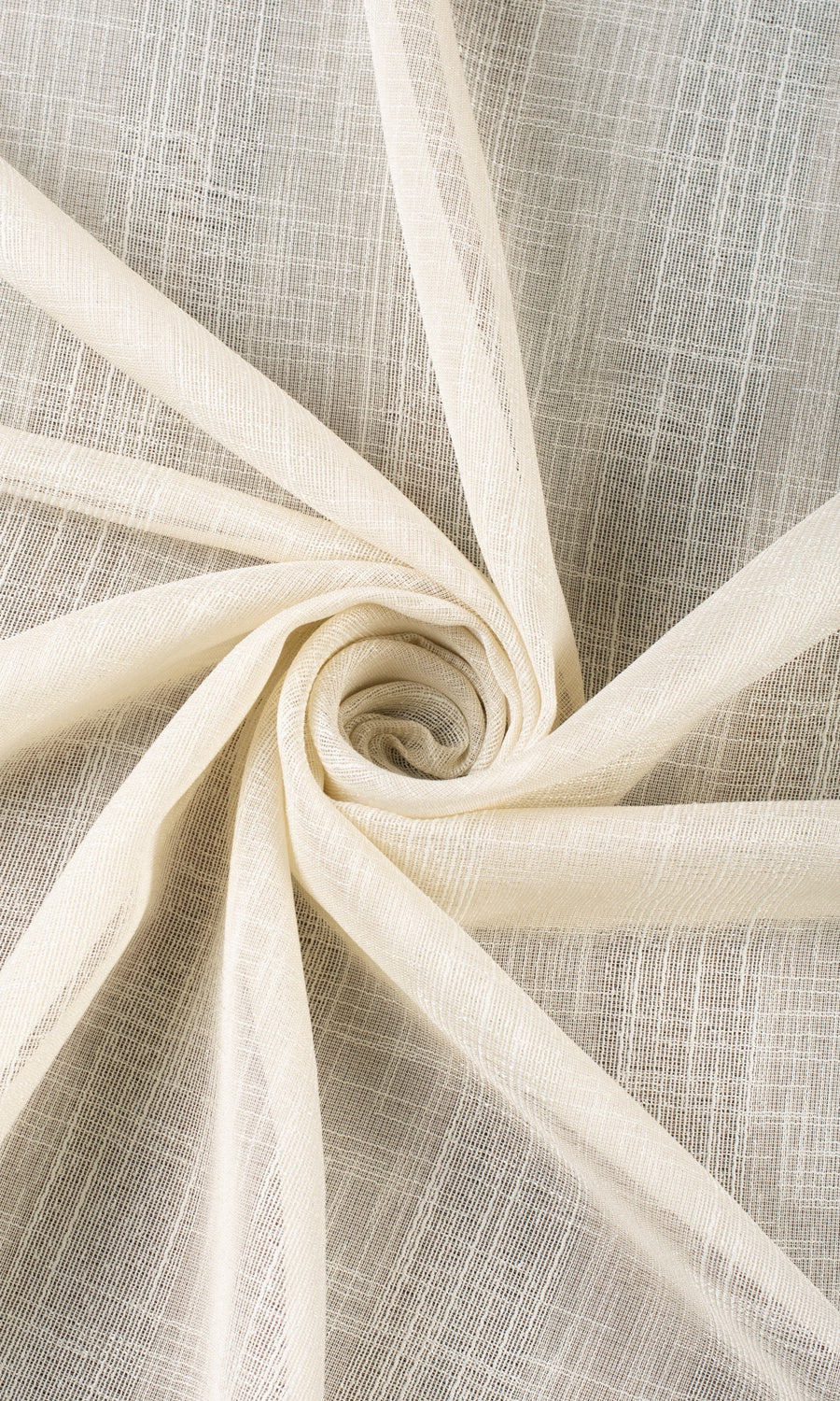 Textured Stripe Sheer Drapes (Almond Cream) Extra Long Short Wide