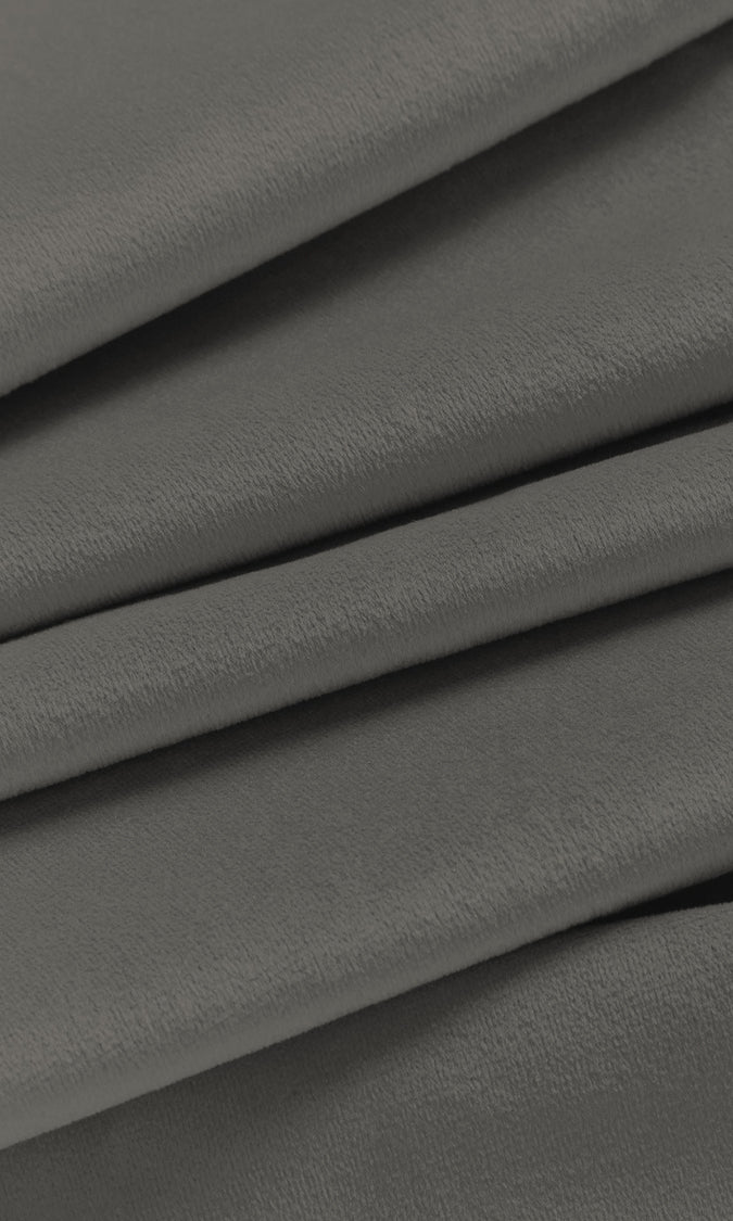 Velvet Window Curtains (Grey)