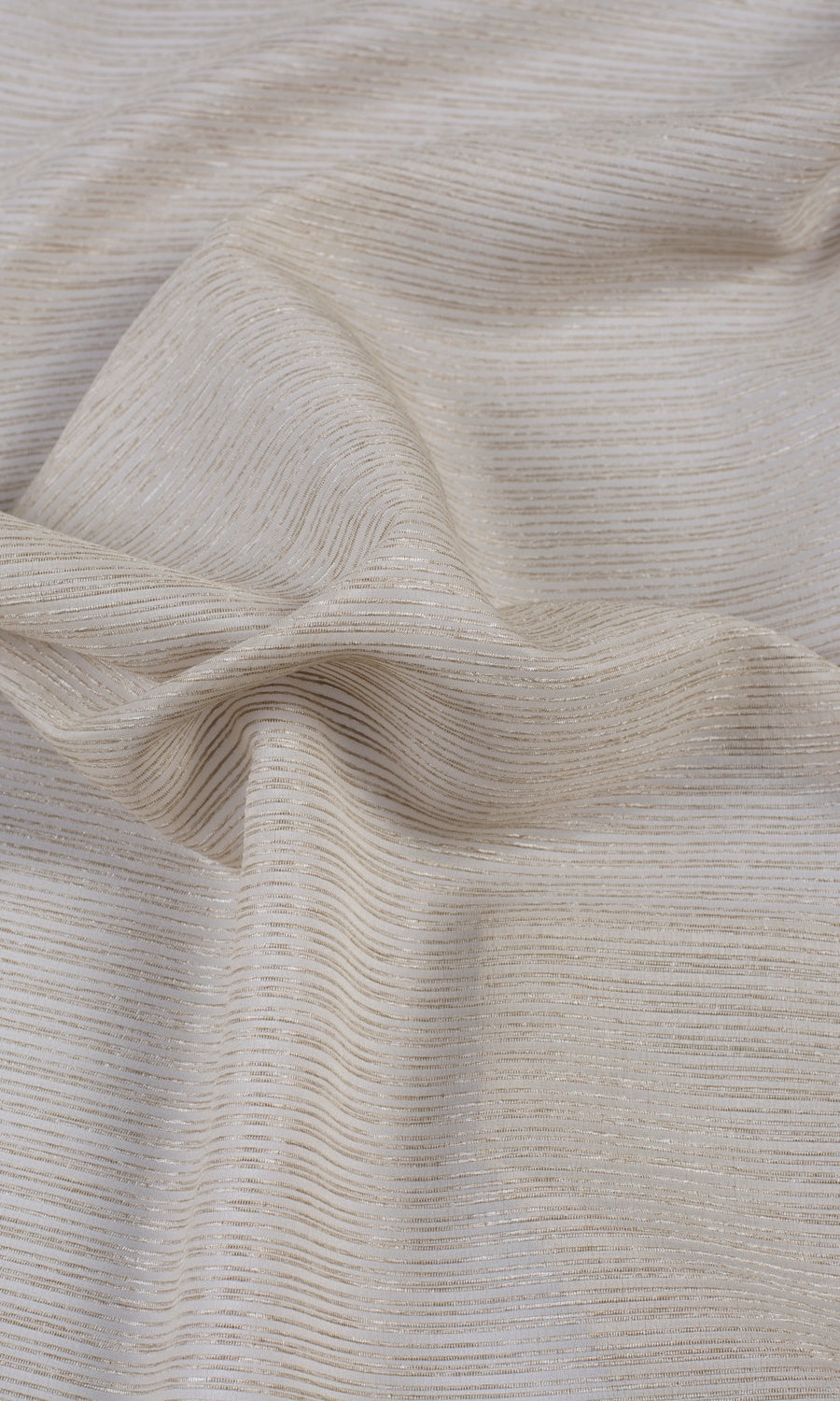 Striped Sheer Any Size Style Curtains (Sand Beige)