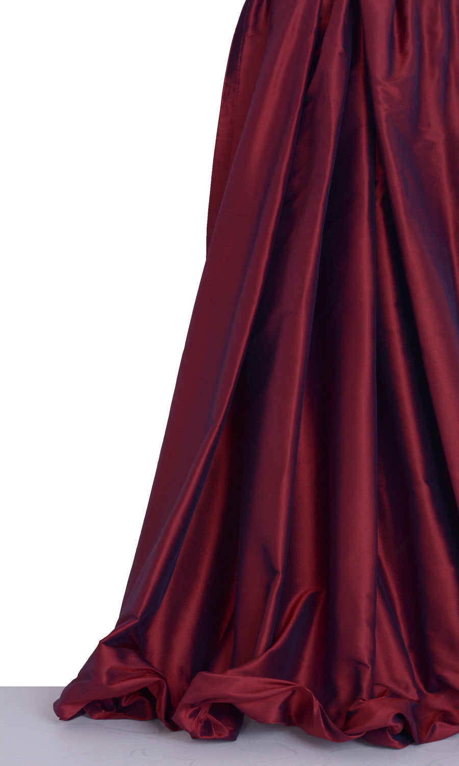 Shantung Silk Drapery for Living, Bedroom, Kitchen, Bathroom (Crimson Red)