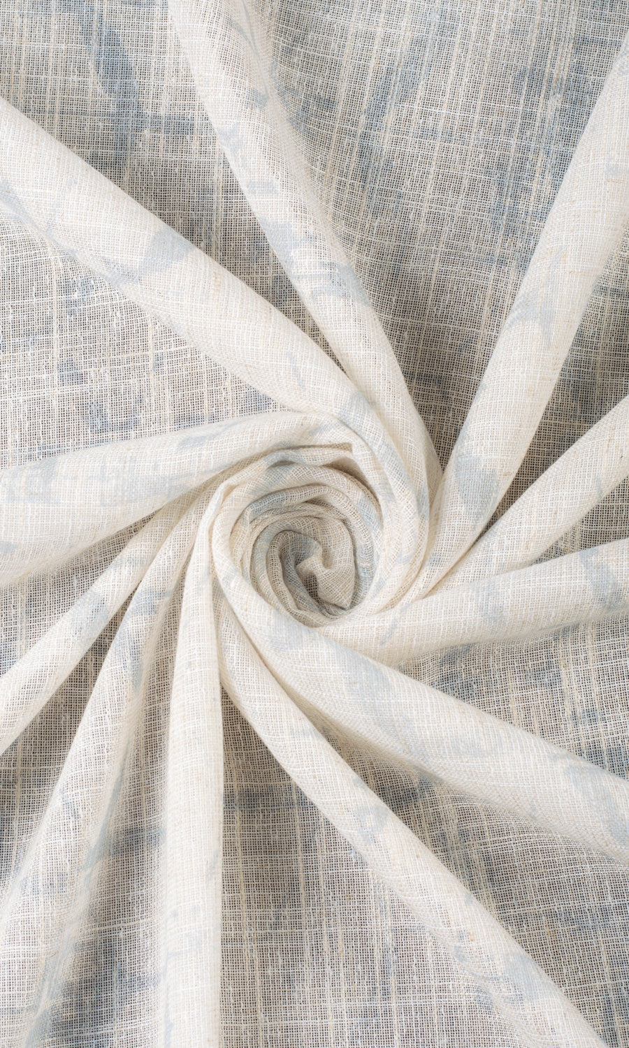 Self-Patterned Sheer Window Curtains (Cream/ Grey) Extra Long Short Wide