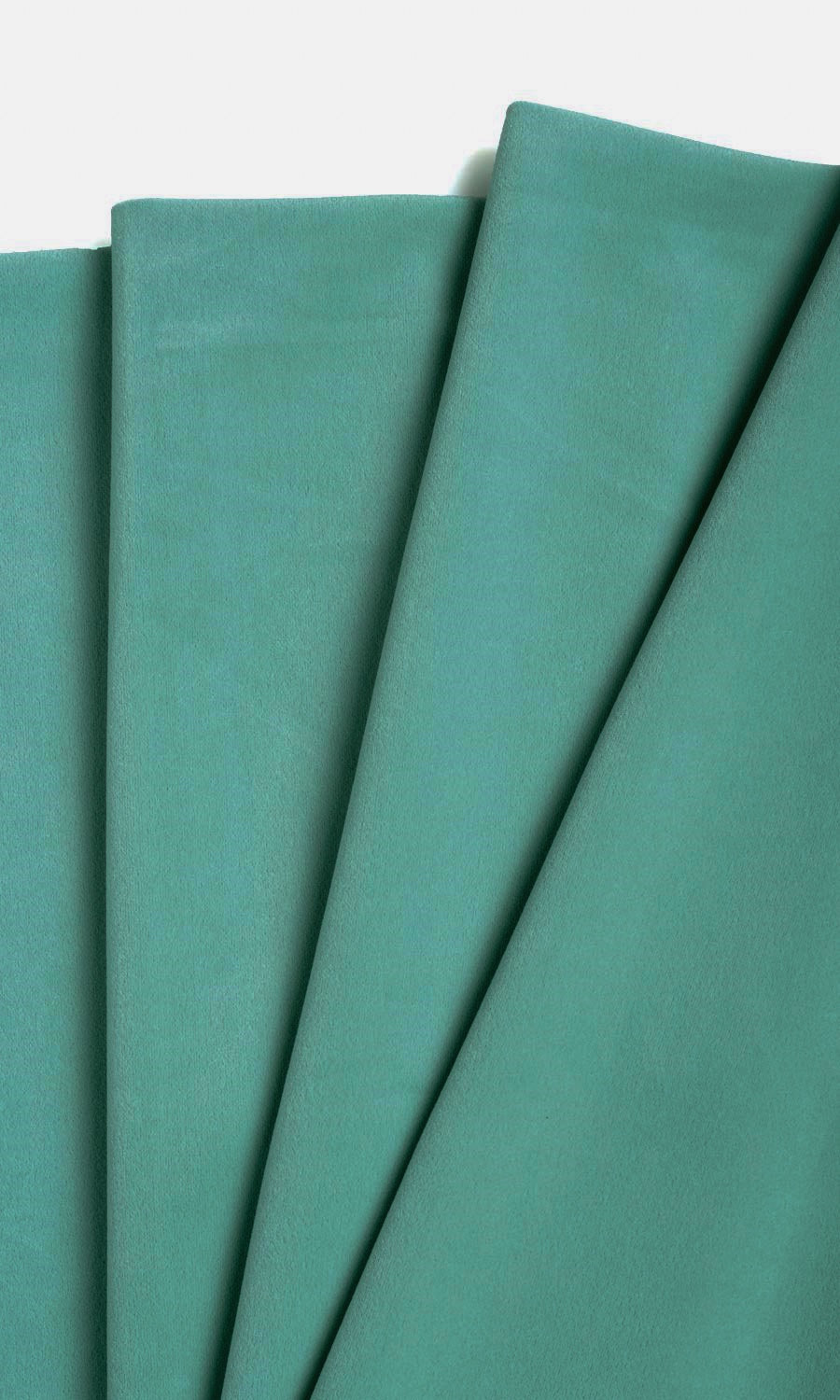 Velvet Window Curtains for Living, Bedroom, Kitchen, Bathroom (Green/ Blue)
