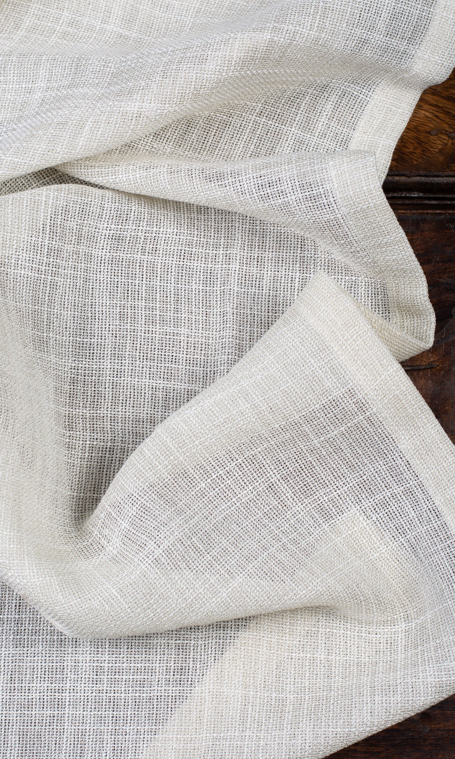 Textured Sheer Curtains / Drapes / Window Drapery Panels (Parchment White/ Greige)