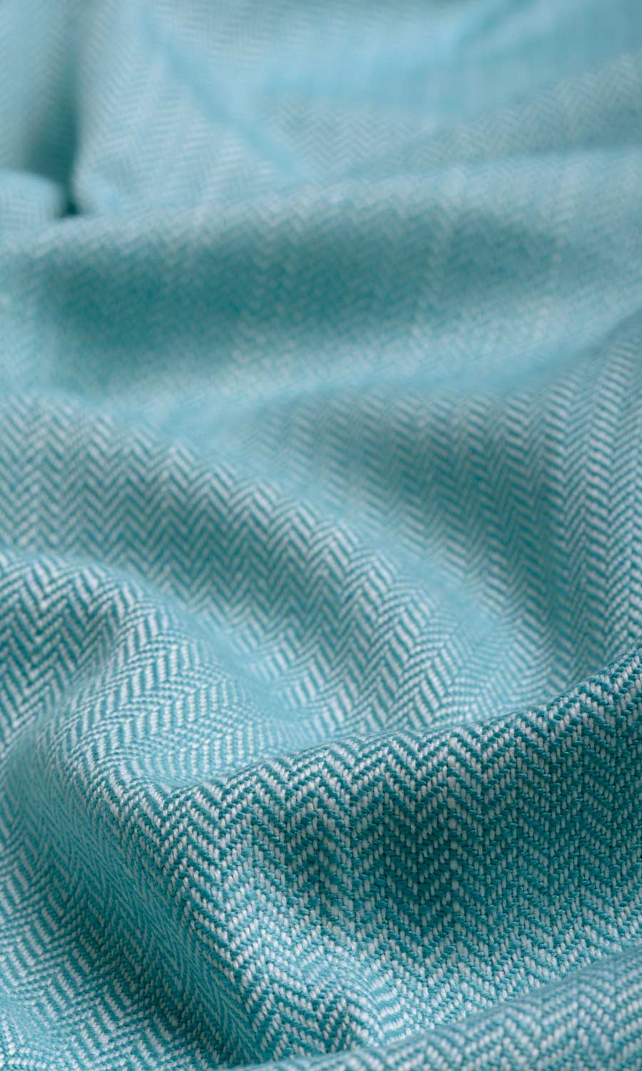 Herringbone Textured Window Curtains for Living, Bedroom, Kitchen, Bathroom (Blue)